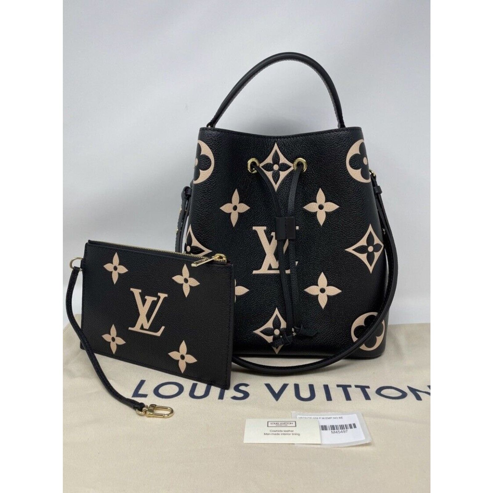 Louis Vuitton Louis Vuitton NéoNoé Shoulder Bag MM Black Leather Size ONE SIZE - 3 Thumbnail