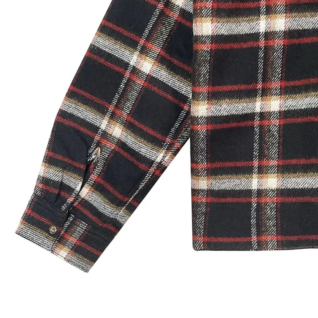 Chrome Hearts Chrome Hearts Flannel Fur Collar Zip Up Jacket Size US XL / EU 56 / 4 - 4 Thumbnail