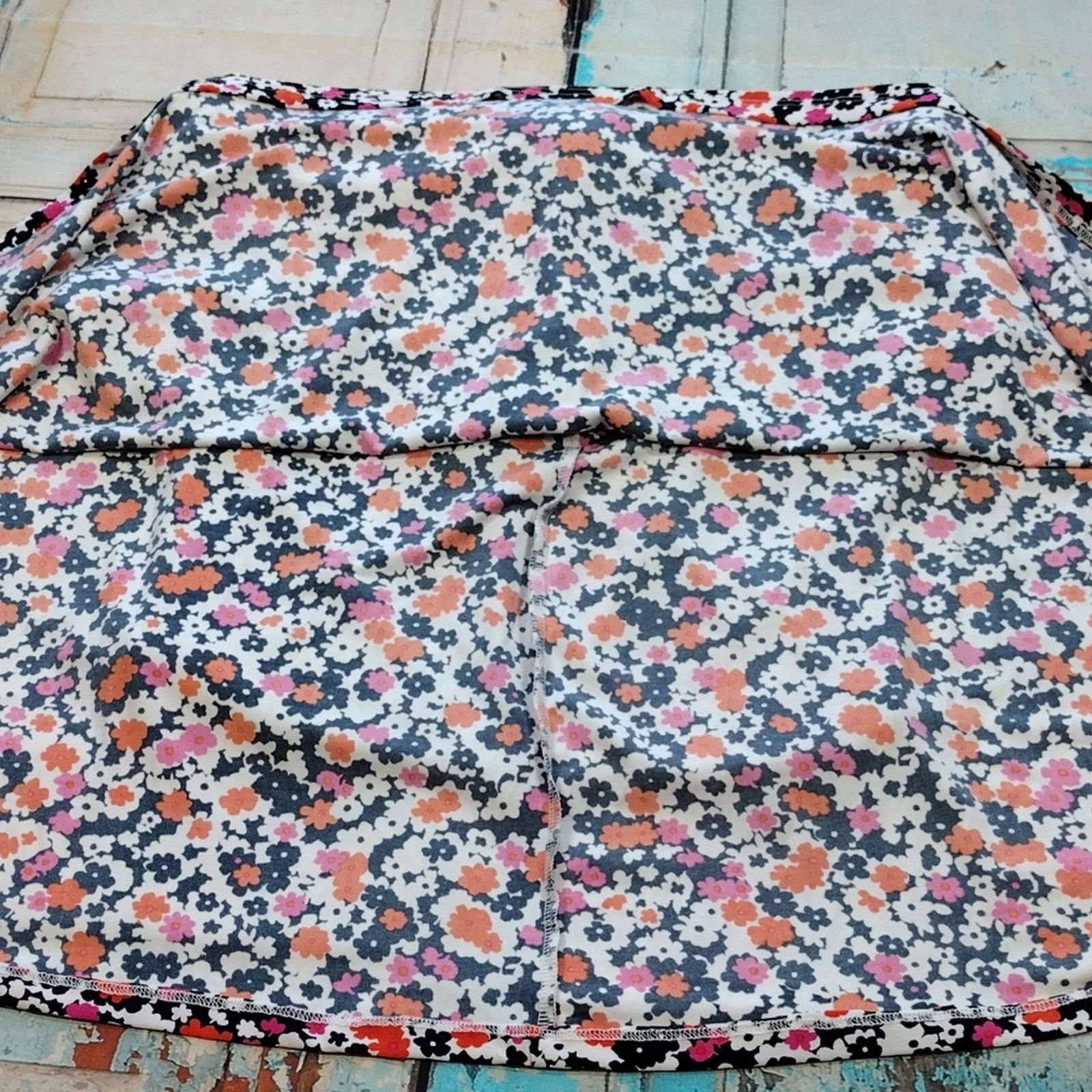 Tommy Hilfiger Tommy Hilfiger Navy Pink Orange Floral Flower Stretchy Dress Size XL / US 12-14 / IT 48-50 - 14 Thumbnail