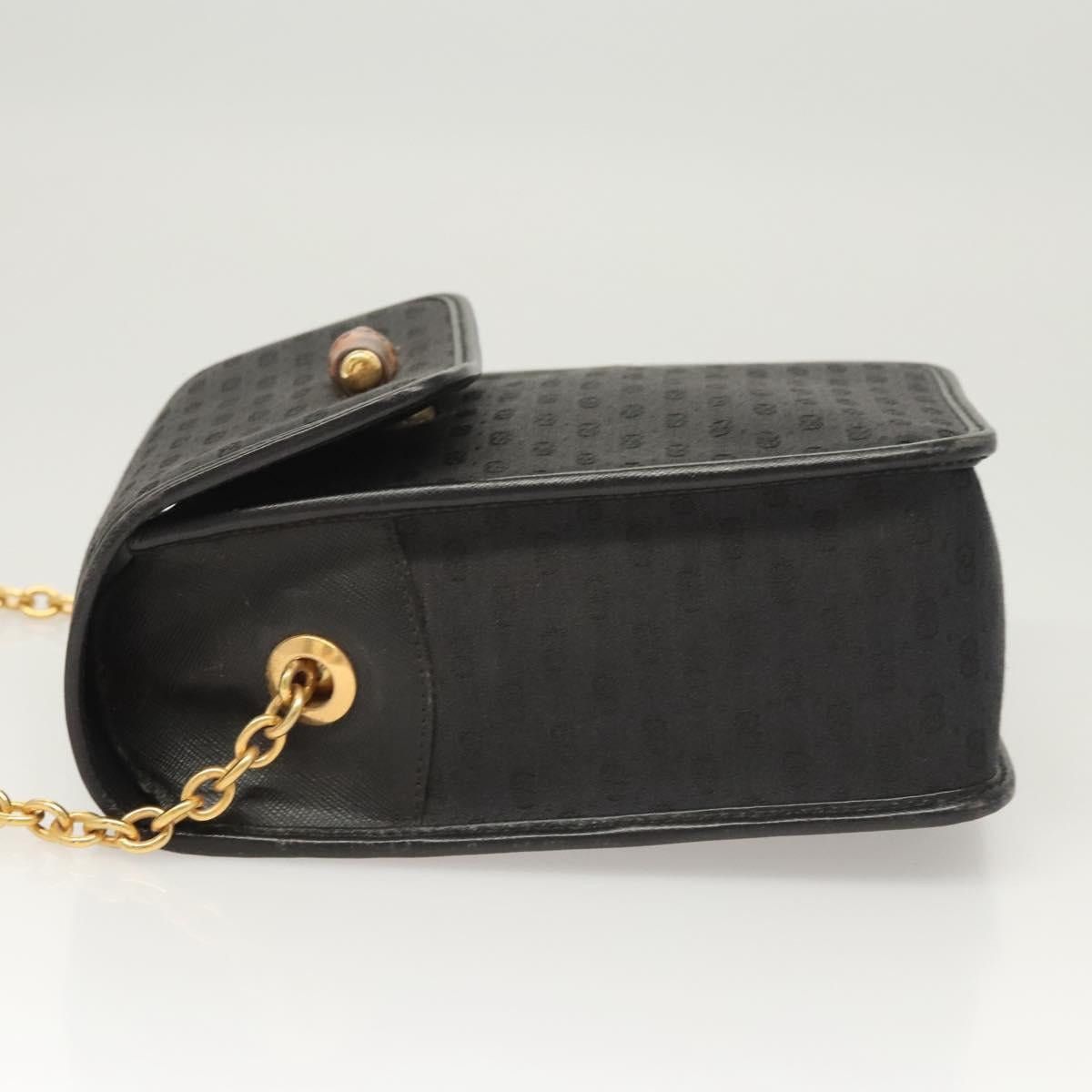 Gucci GUCCI Micro GG Canvas Bamboo Shoulder Bag Pvc Black Gold Size ONE SIZE - 5 Thumbnail