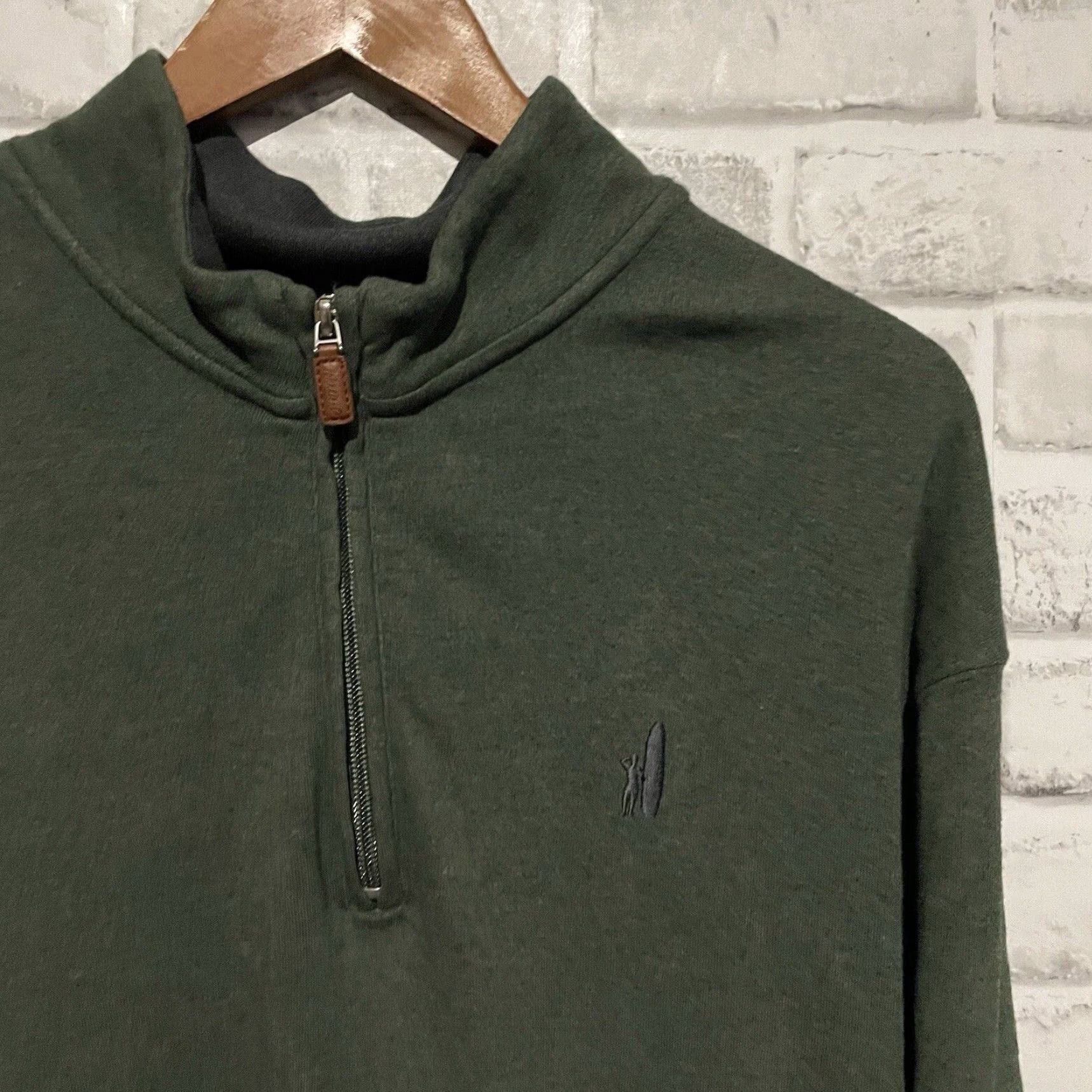 johnnie-O Johnnie-O Sweater Mens XL Green Cotton Half-Zip Pullover Size US XL / EU 56 / 4 - 2 Thumbnail