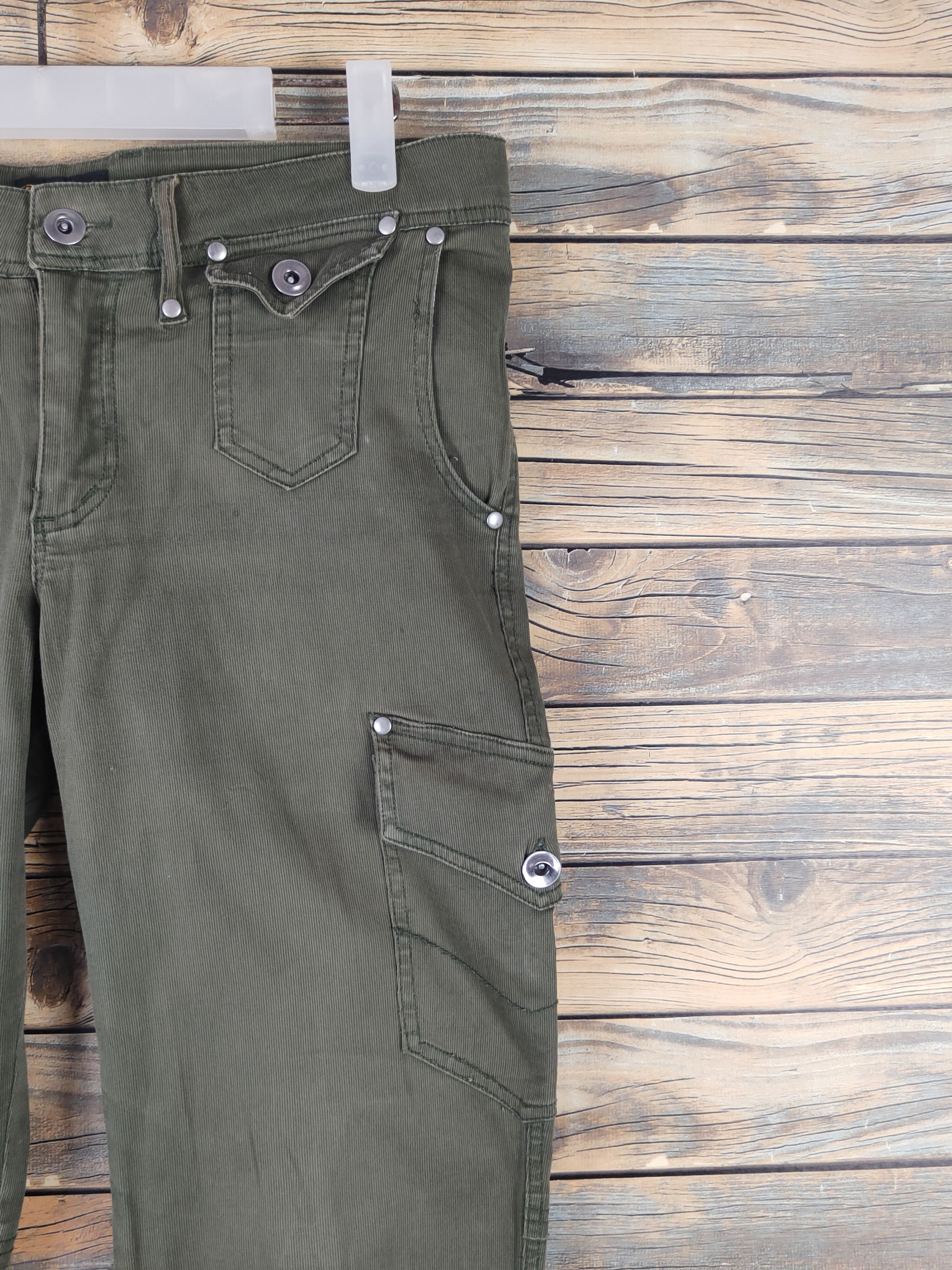 Japanese Brand DL Dear Bros Olive Multipocket Tactical Cargo Pants #1504 Size 30" / US 8 / IT 44 - 5 Thumbnail