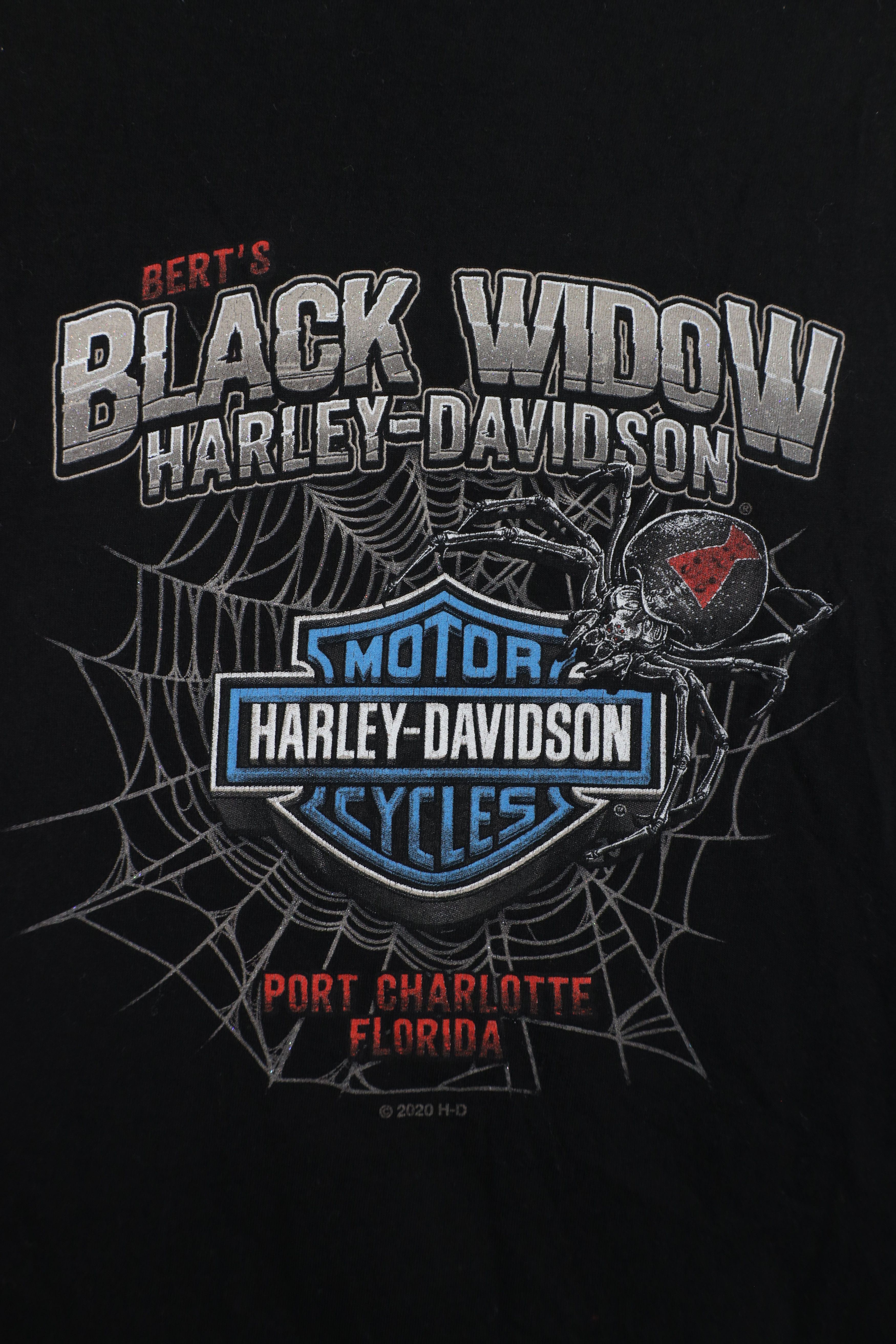 Harley Davidson × Vintage Y2K Harley Davidson Spell Out Tribal Eagle V-Neck T-Shirt Size L / US 10 / IT 46 - 10 Thumbnail