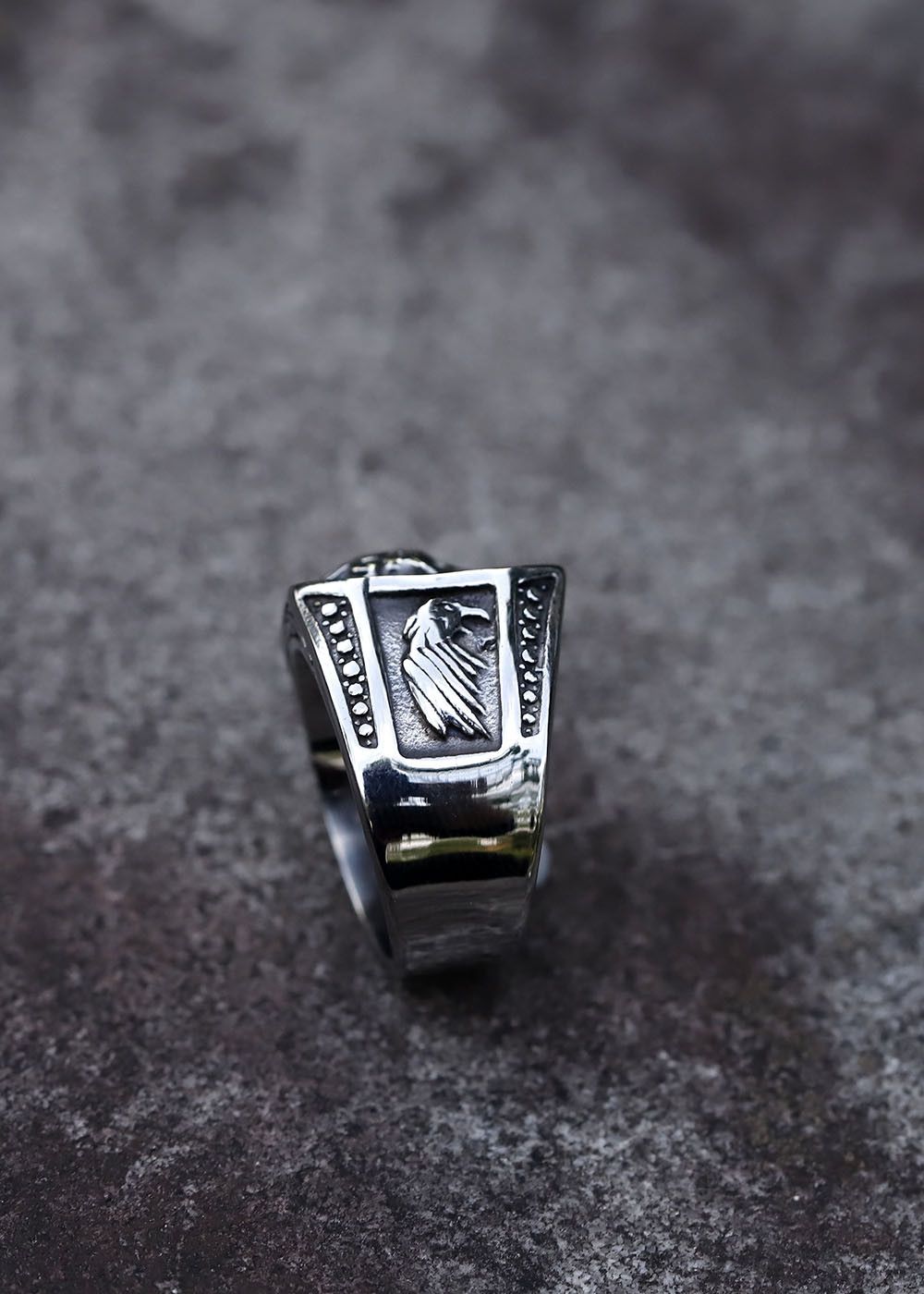 Jewelry SIZE 10 316L Stainless-Steel Retro Skull Gothic Punk Ring Size ONE SIZE - 3 Thumbnail