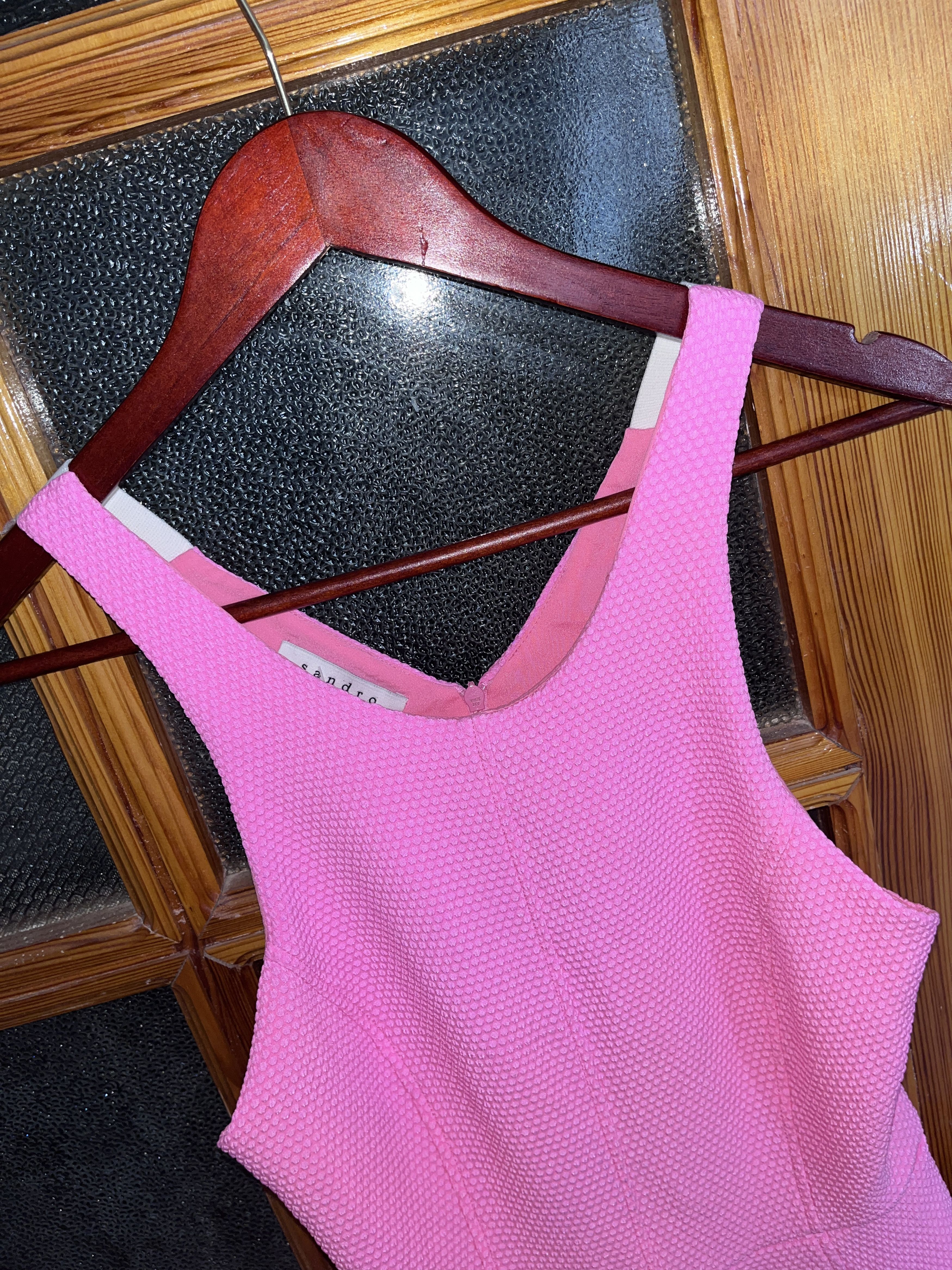 Sandro luxury SANDRO Paris Barbie fuchsia Pink Sleeveless Dress Size S / US 4 / IT 40 - 8 Thumbnail