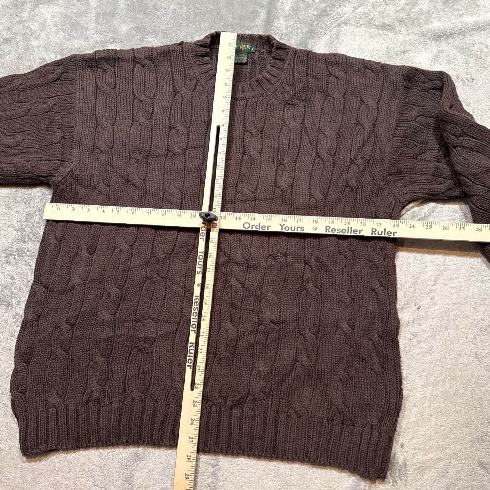 J.Crew VINTAGE J.CREW Sweater Mens XL Brown Cable Knit Classic Pullover 90s Oarsman Size US XL / EU 56 / 4 - 5 Thumbnail