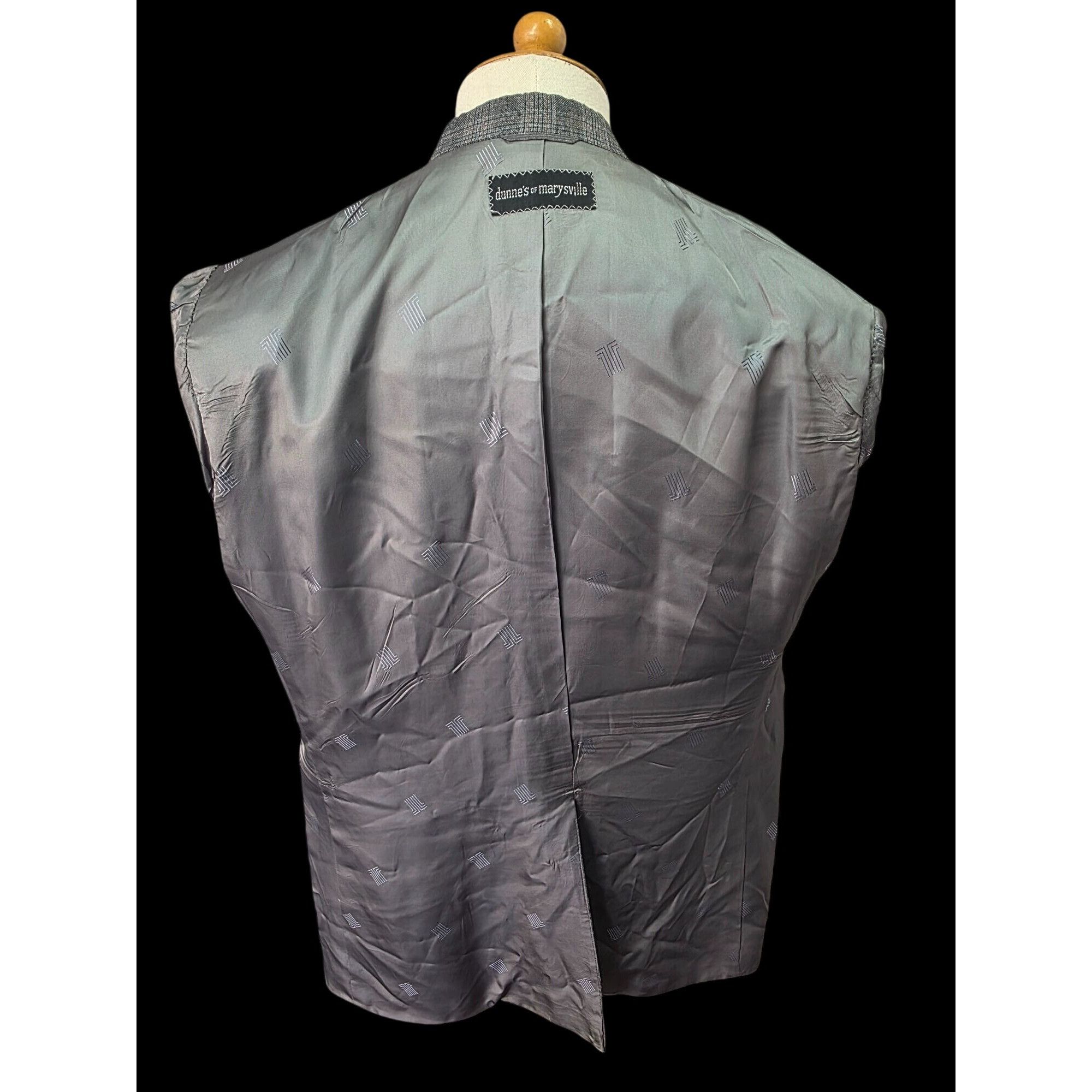 Lanvin Lanvin Paris 80s Glen Plaid Sport Coat 44L Grey Woo Size 44L - 10 Thumbnail