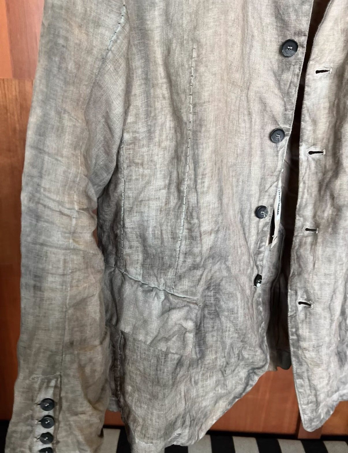 Masnada Masnada 24SS "DRIED CLAY" 100% Linen Pleated Blazer Size US L / EU 52-54 / 3 - 6 Thumbnail