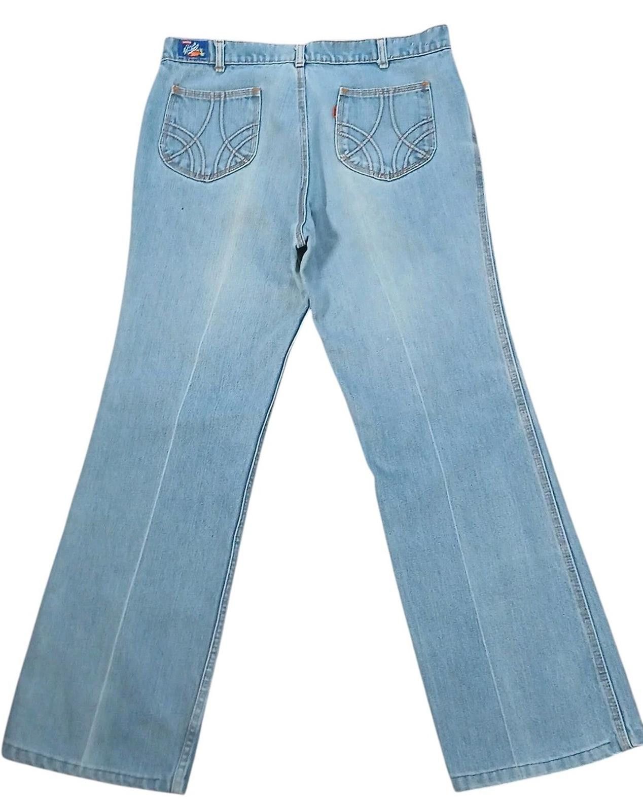 Levi's 70's Levis Fresh Produce Orange Tab Flare Jeans Men's 32x30 Size US 34 / EU 50 - 1 Thumbnail