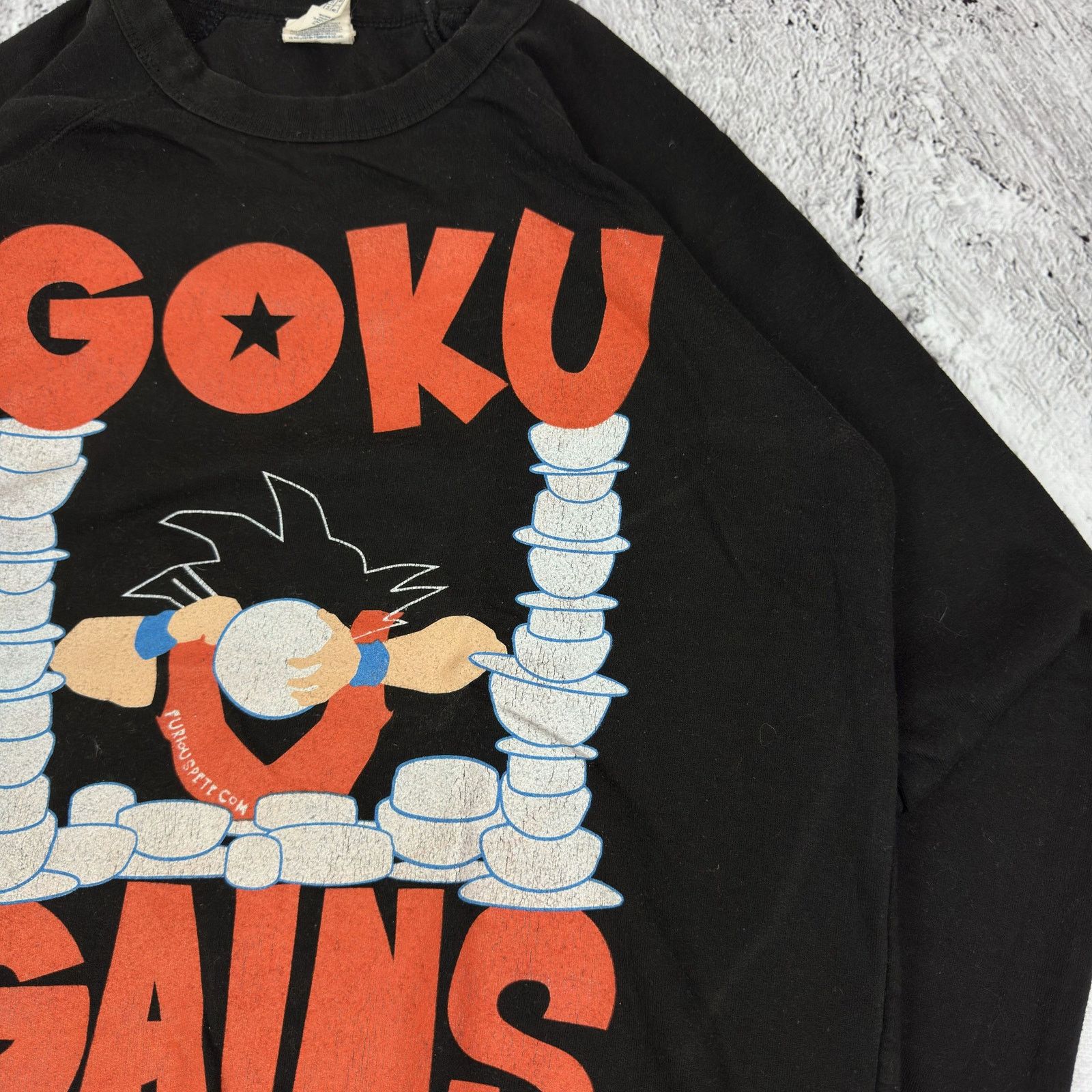 Anime Delta Fleece Men's Black Orange Goku Gains Crewneck M Size US M / EU 48-50 / 2 - 5 Thumbnail
