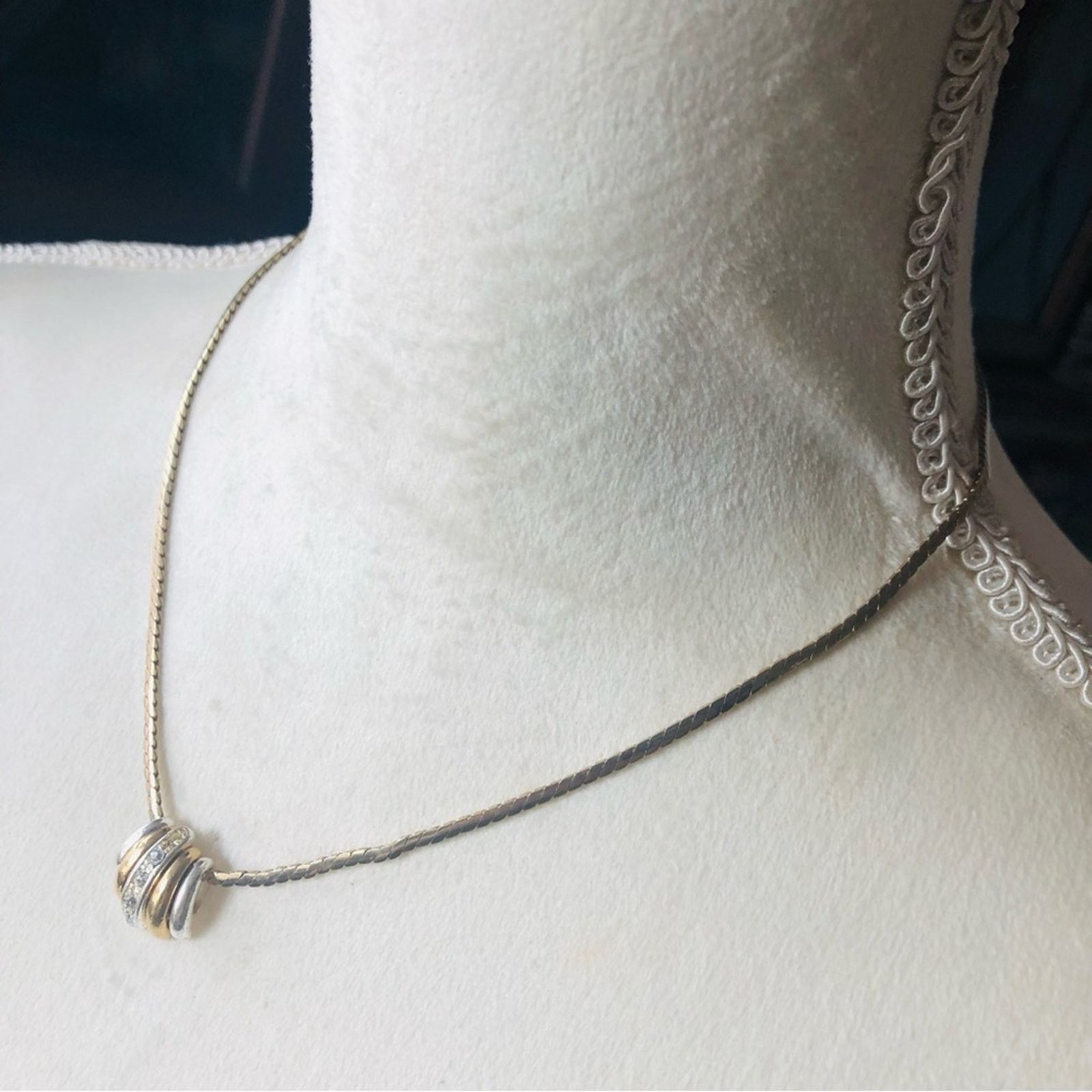 Vintage Vintage gold and silver tone stone accent necklace Size ONE SIZE - 5 Thumbnail