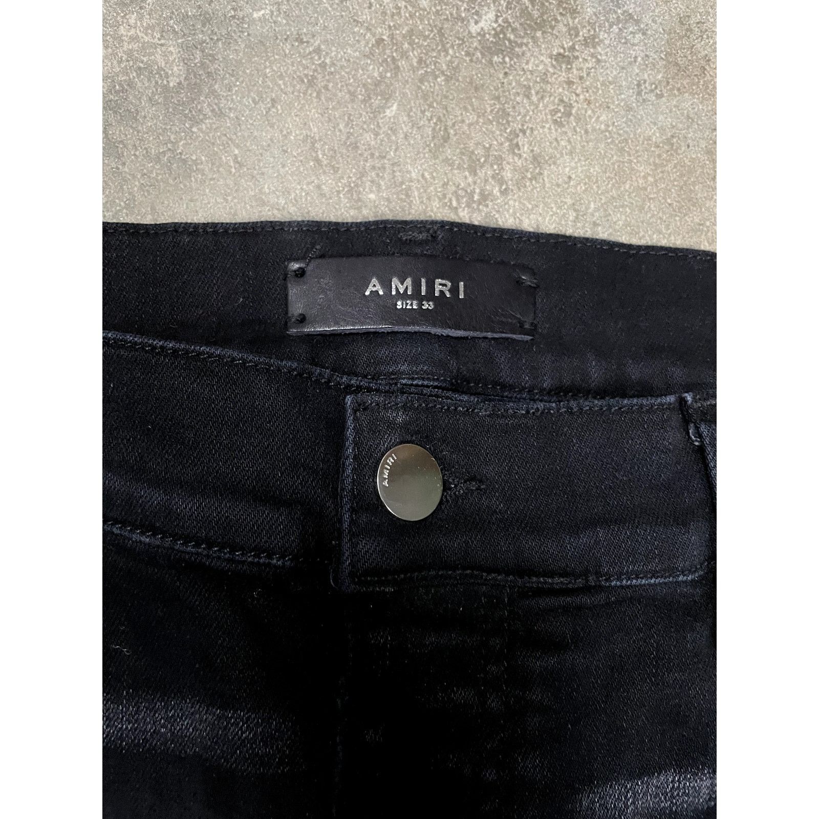 Amiri Amiri Jean Leopard Thrasher Aged Black 33 Size US 33 - 3 Thumbnail