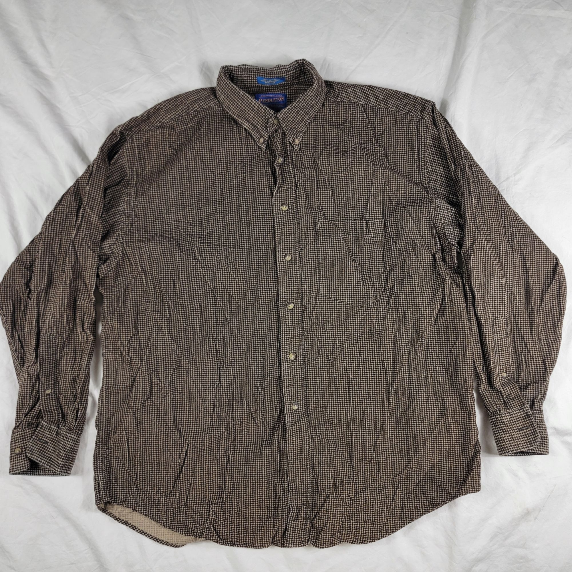 Pendleton Pendleton Mens XL Brown Long Sleeve Button Down Shirt Casual Size US XL / EU 56 / 4 - 1 Thumbnail