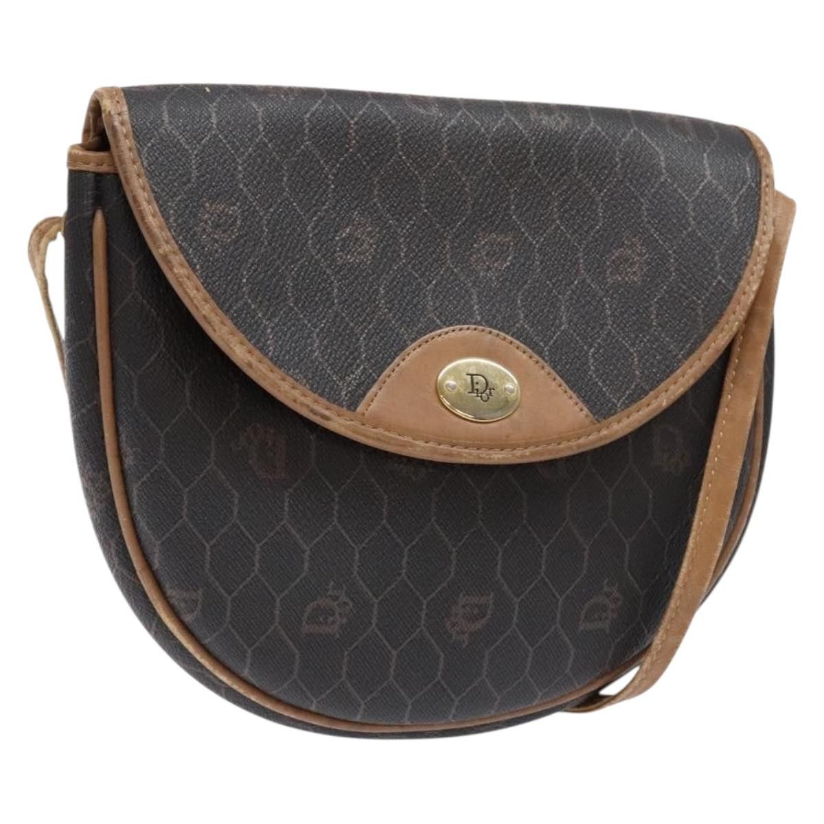 Dior DIOR Honeycomb Canvas Shoulder Bag Pvc Black Gold Size ONE SIZE - 1 Thumbnail