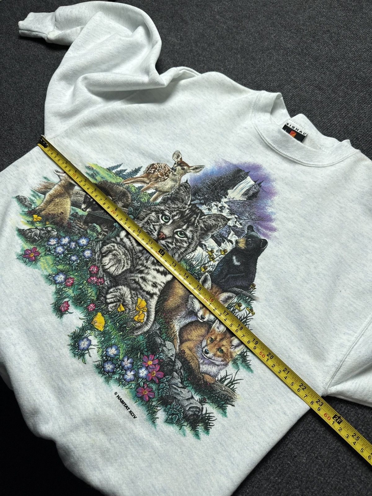Habitat Vintage Retro 1994 USA Wildlife Animal Graphic Sweatshirt Size US L / EU 52-54 / 3 - 18 Thumbnail
