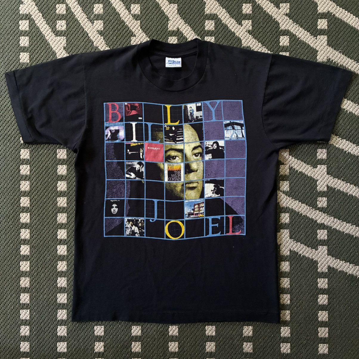 Vintage Vintage Billy Joel Storm Front Tour 80s Single Stitch Tee Size US L / EU 52-54 / 3 - 2 Thumbnail