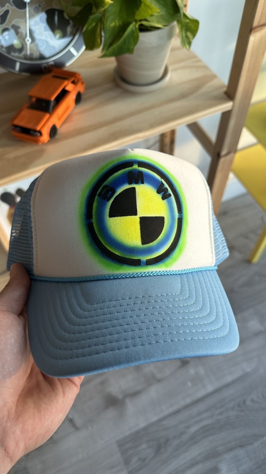 BMW Vintage BMW Trucker Hat Airbrushed Design Size ONE SIZE - 1 Thumbnail