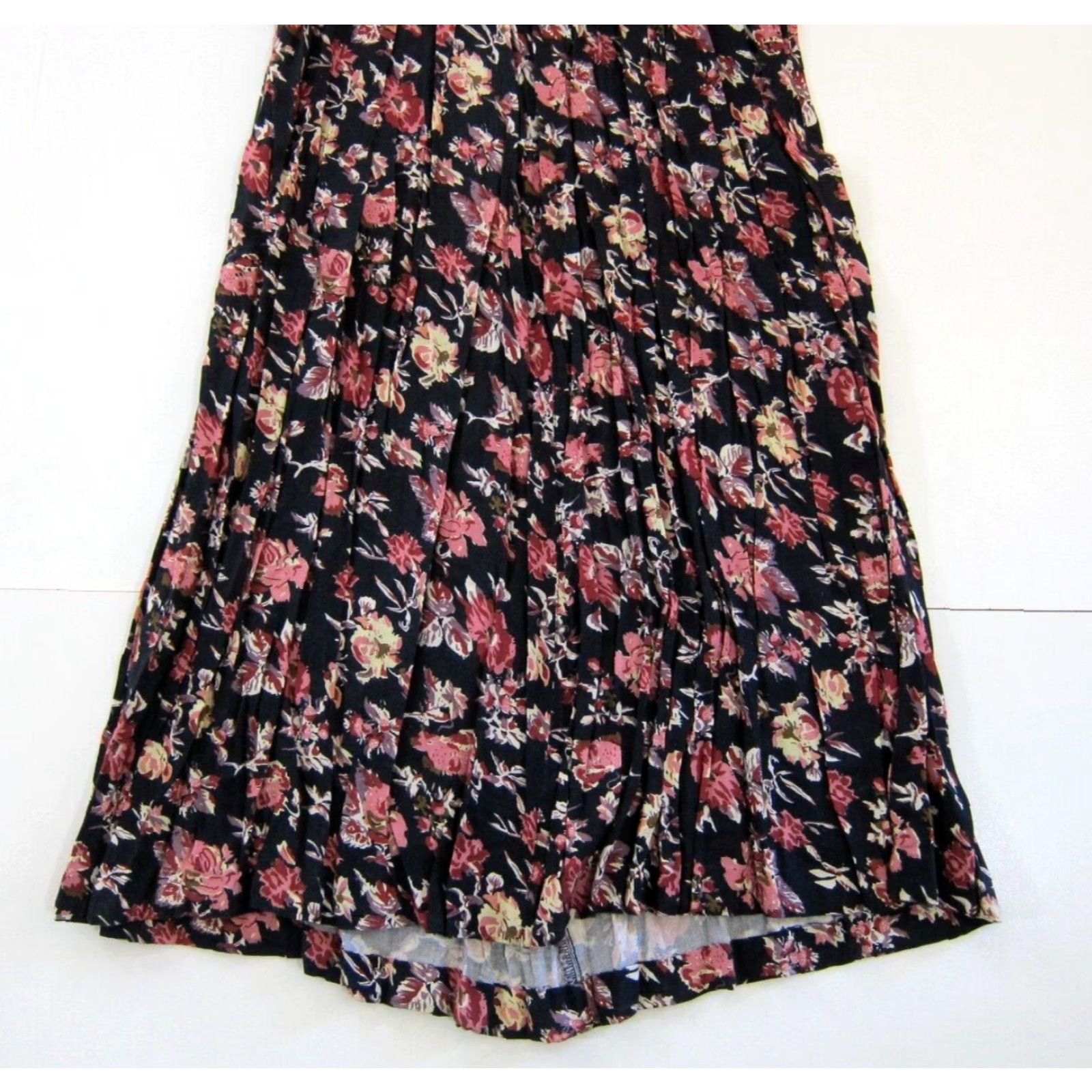 Vintage VINTAGE Helium Sun Dress Tank Dress M Black Floral Sleeveless Empire V-Neck Long Sun Dress M Size M / US 6-8 / IT 42-44 - 7 Thumbnail