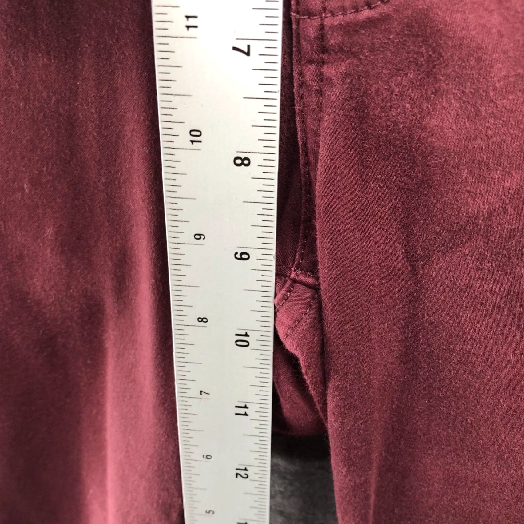 Madewell Madewell 9'' High Rise Skinny Chino Pants Womens 27 Burgundy 5 Pocket Pants Slim Clean Vintage: No (if allowed) Size 27" / US 4 / IT 40 - 7 Thumbnail