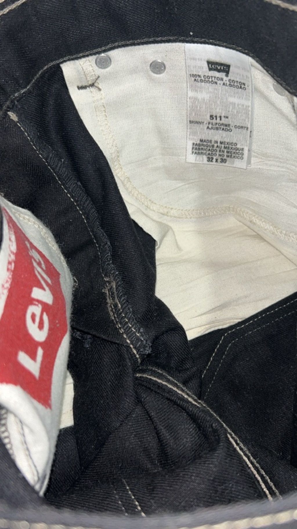 Levi's Men's Levi's Skinny Jeans Waist 32 Black Size US 32 / EU 48 - 2 Thumbnail