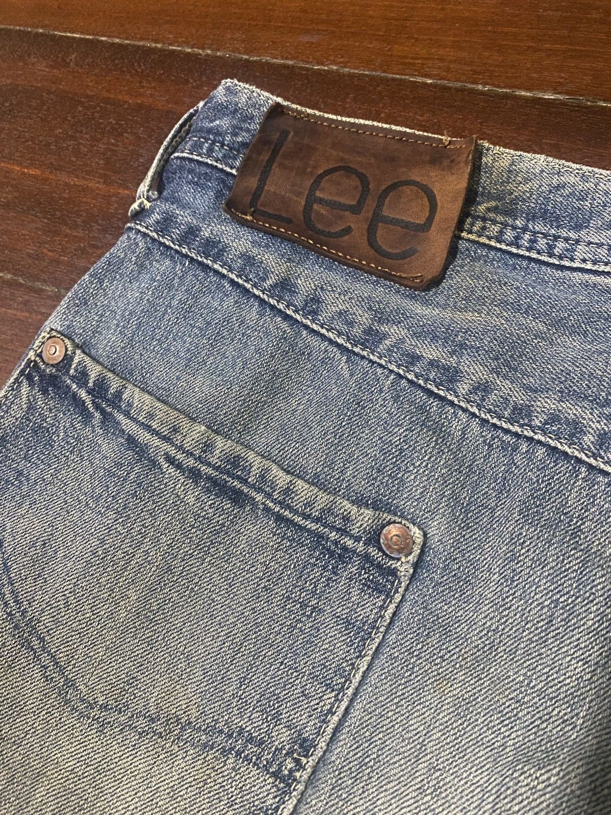 Lee Repro Vintage 50s Lee Jeans Sanforized mud wash distressed Size US 33 - 24 Thumbnail