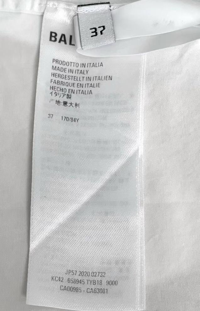 Balenciaga Balenciaga logo embroidered lapel white cotton long sleeve Size 38S - 7 Thumbnail