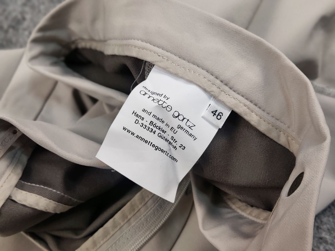 Annette Gortz Annette Görtz polyamide Blend Beige Classic Trouser Pants Size 34" / US 12 / IT 48 - 12 Thumbnail