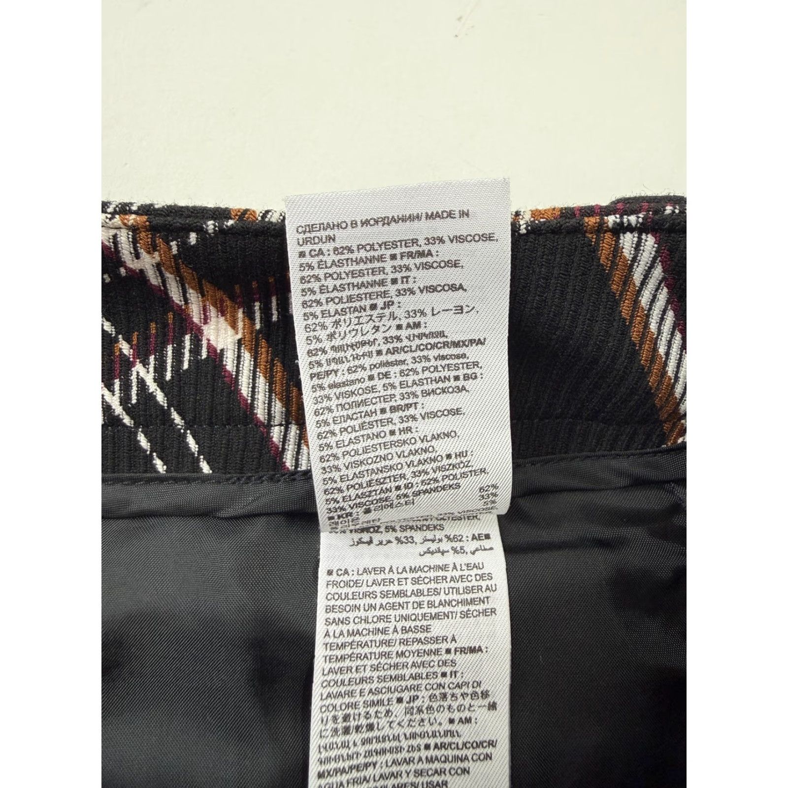 Banana Republic Banana Republic Sloan Dress Pants Womens 6L Black Plaid Slim Tapered Stretch Slacks Size 28" / US 6 / IT 42 - 5 Thumbnail