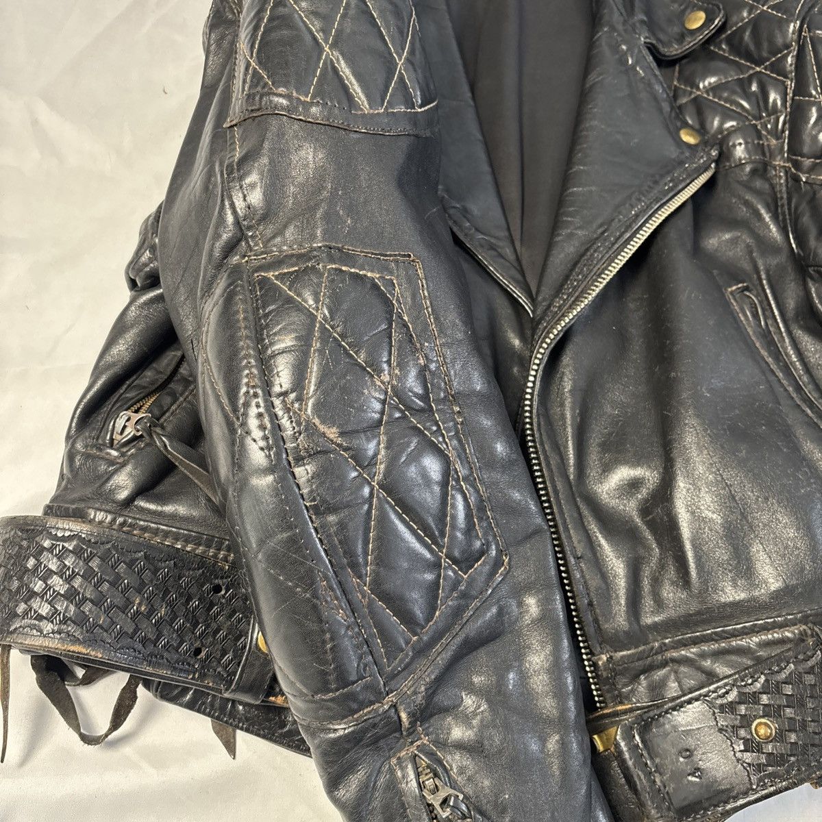 Other Vintage Langlitz Columbia Motorcycle Leather Jacket w/Belt Size US M / EU 48-50 / 2 - 7 Thumbnail