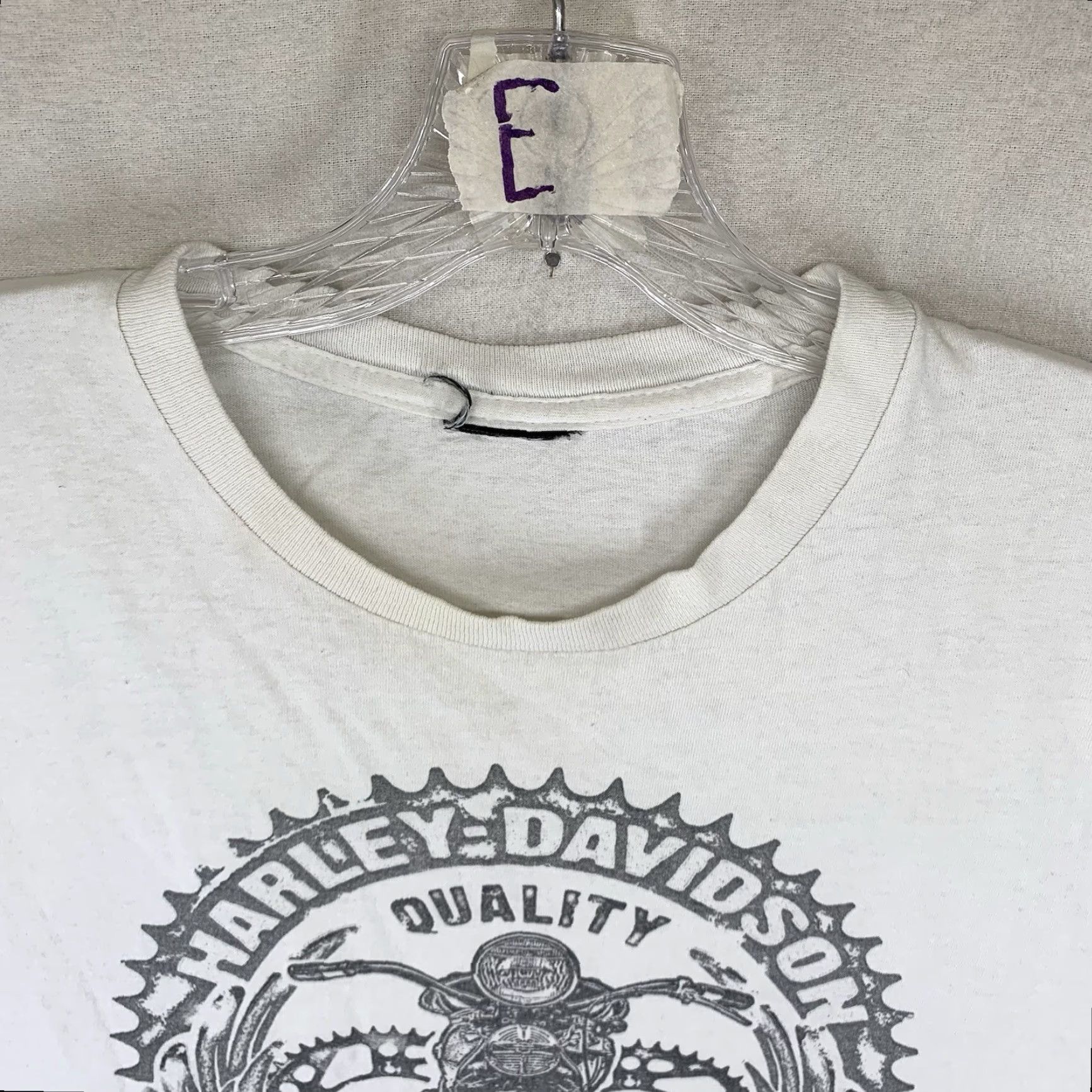 Harley Davidson Harley-Davidson Men T-Shirt Large White Biker Motorcycle Coal Miner 2000s Y2K Size US L / EU 52-54 / 3 - 5 Thumbnail