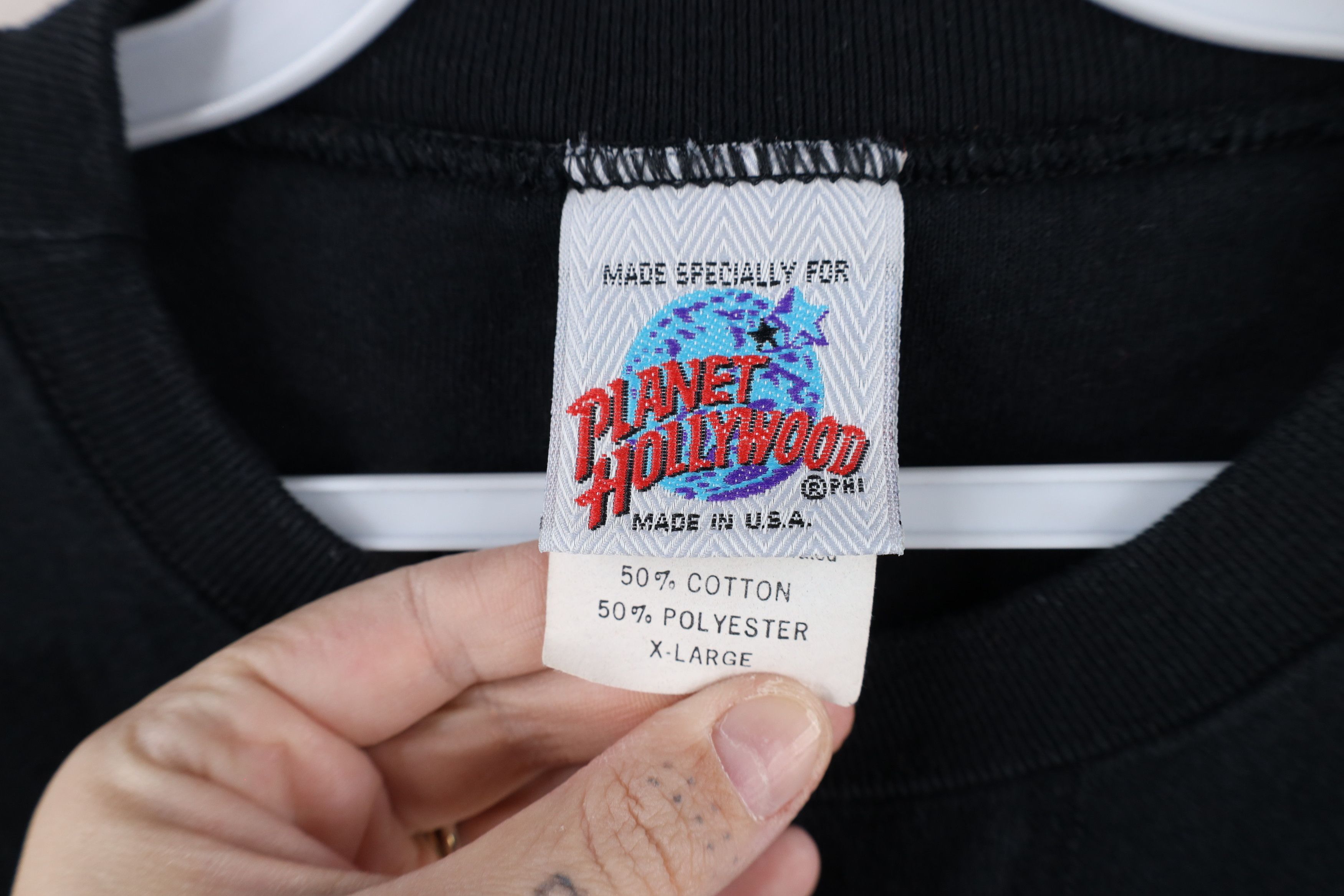 Vintage Vintage 90s Planet Hollywood New York Sweatshirt USA Size XL / US 12-14 / IT 48-50 - 7 Thumbnail