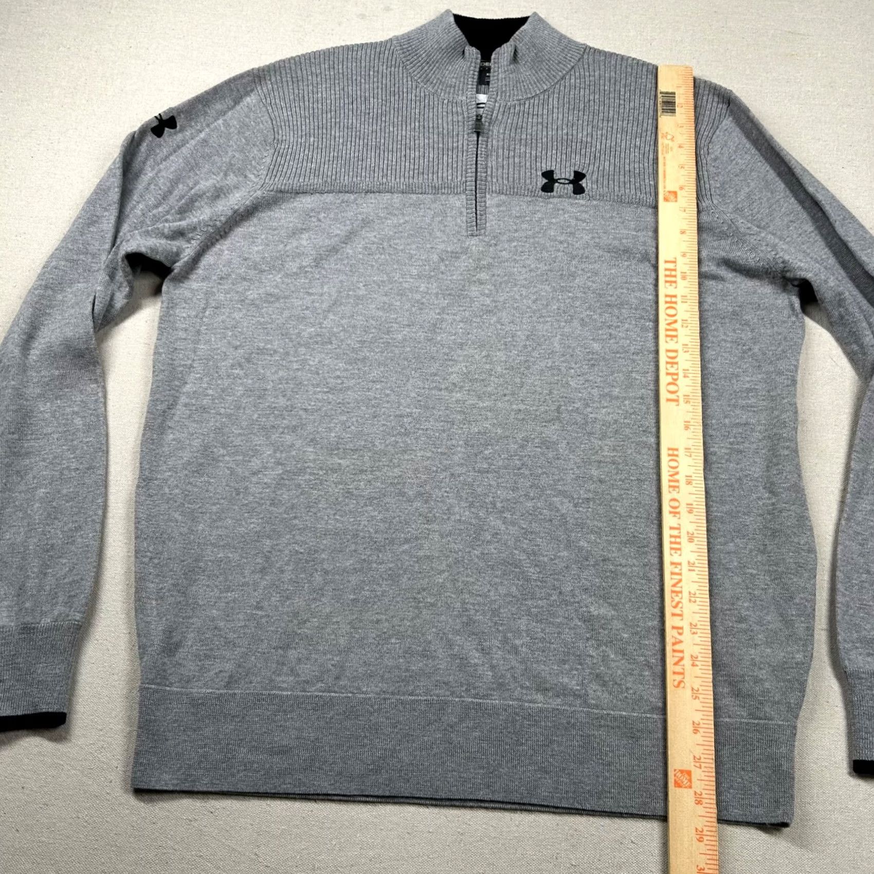 Under Armour Under Armour Sweater Mens XL Merino Wool Mock Neck 1/4 Zip Golf Heather Gray Size US XL / EU 56 / 4 - 7 Thumbnail