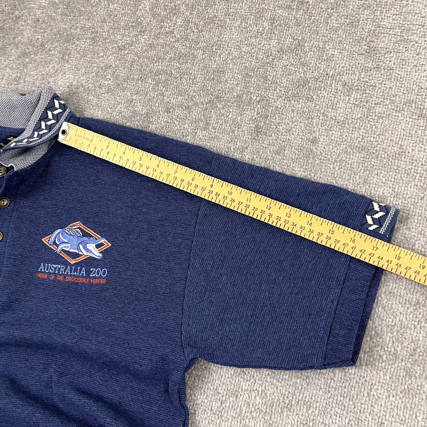 Vintage Australia Zoo Polo Shirt Large Blue Irwin Crikey Men's Activewear Size US L / EU 52-54 / 3 - 7 Thumbnail