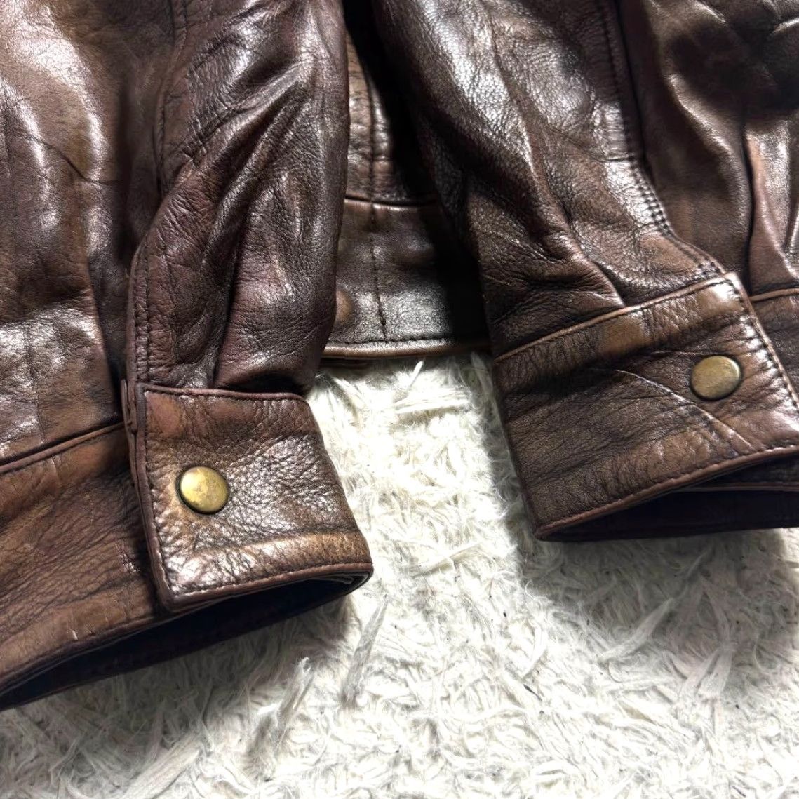Vintage VINTAGE Wilsons Leather Adventure Bound A-2 Leather Flight Jacket Men's XL Brown Wool? Size US XL / EU 56 / 4 - 7 Thumbnail