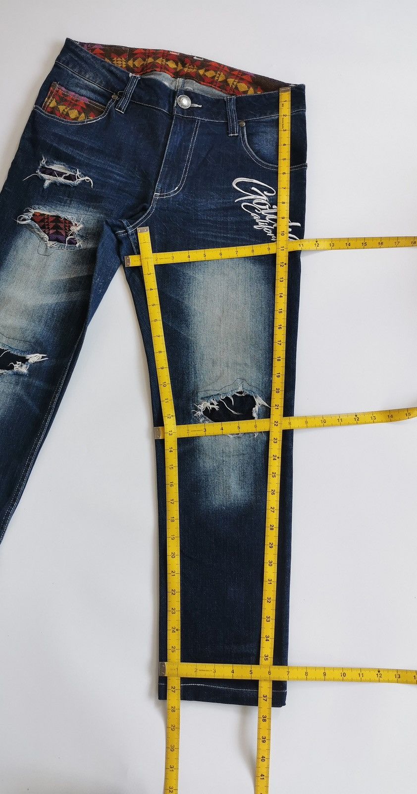 Brain Dead × Gotcha Gotcha Navajo Ankle Jeans Size US 32 / EU 48 - 11 Thumbnail