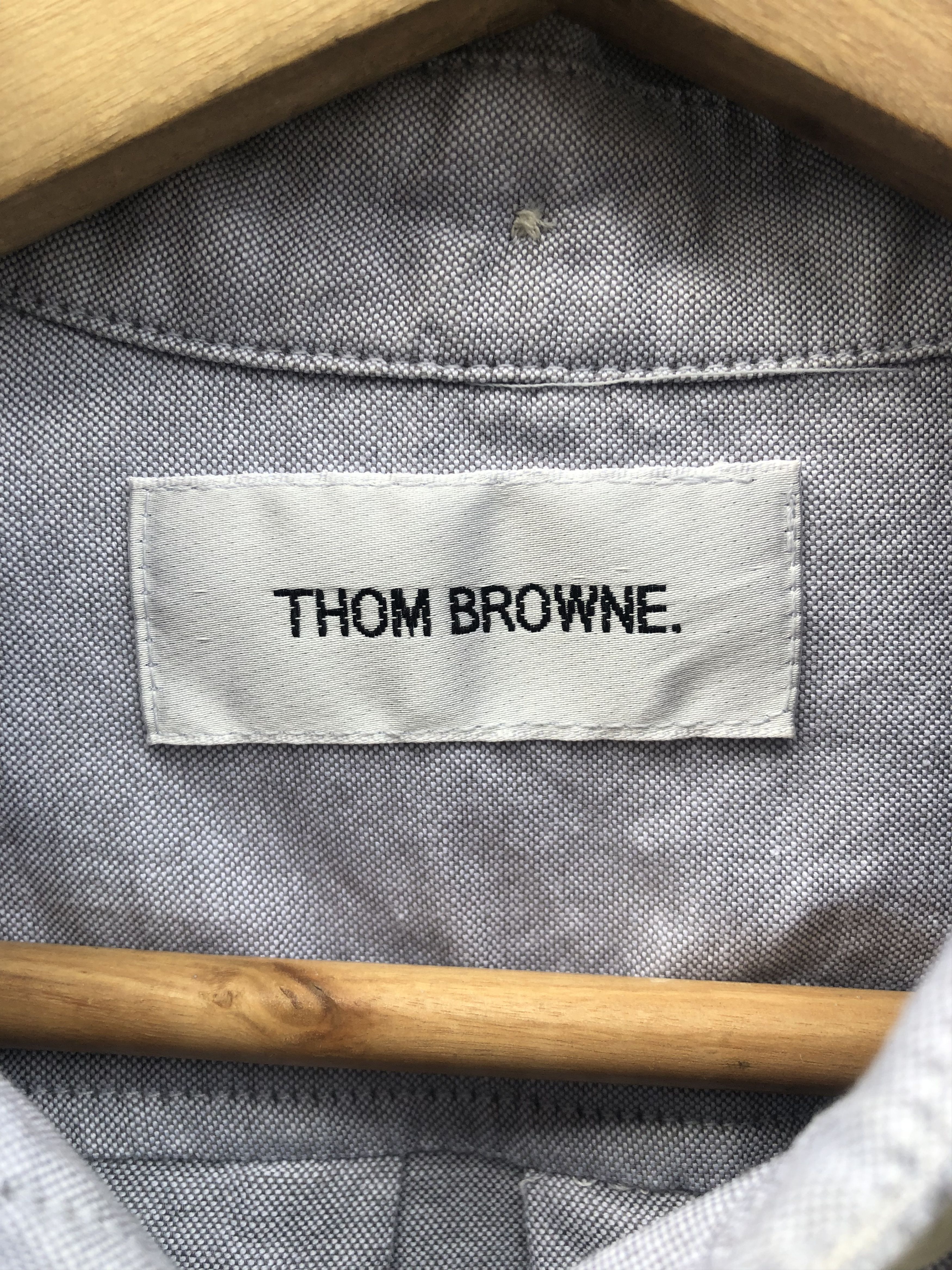 Thom Browne Gray Button Up Shirts Made In Usa