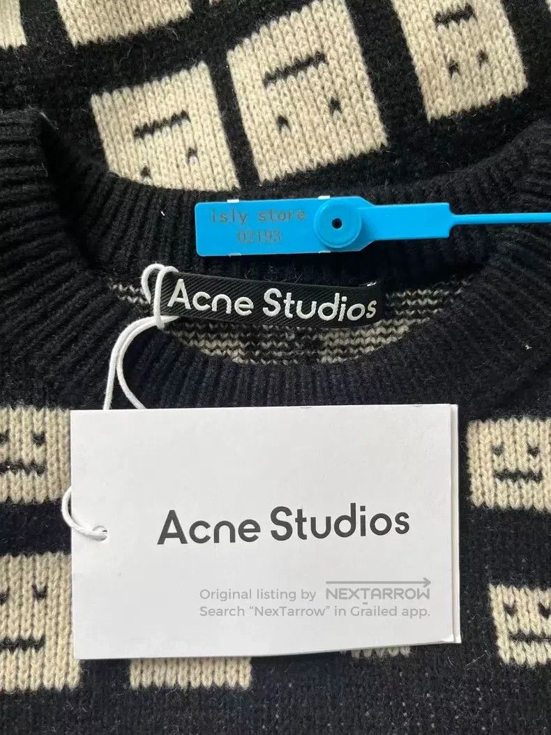 Acne Studios Acne Studios Smiley Face Motif Plaid Check Knit Sweater Size US XS / EU 42 / 0 - 5 Thumbnail
