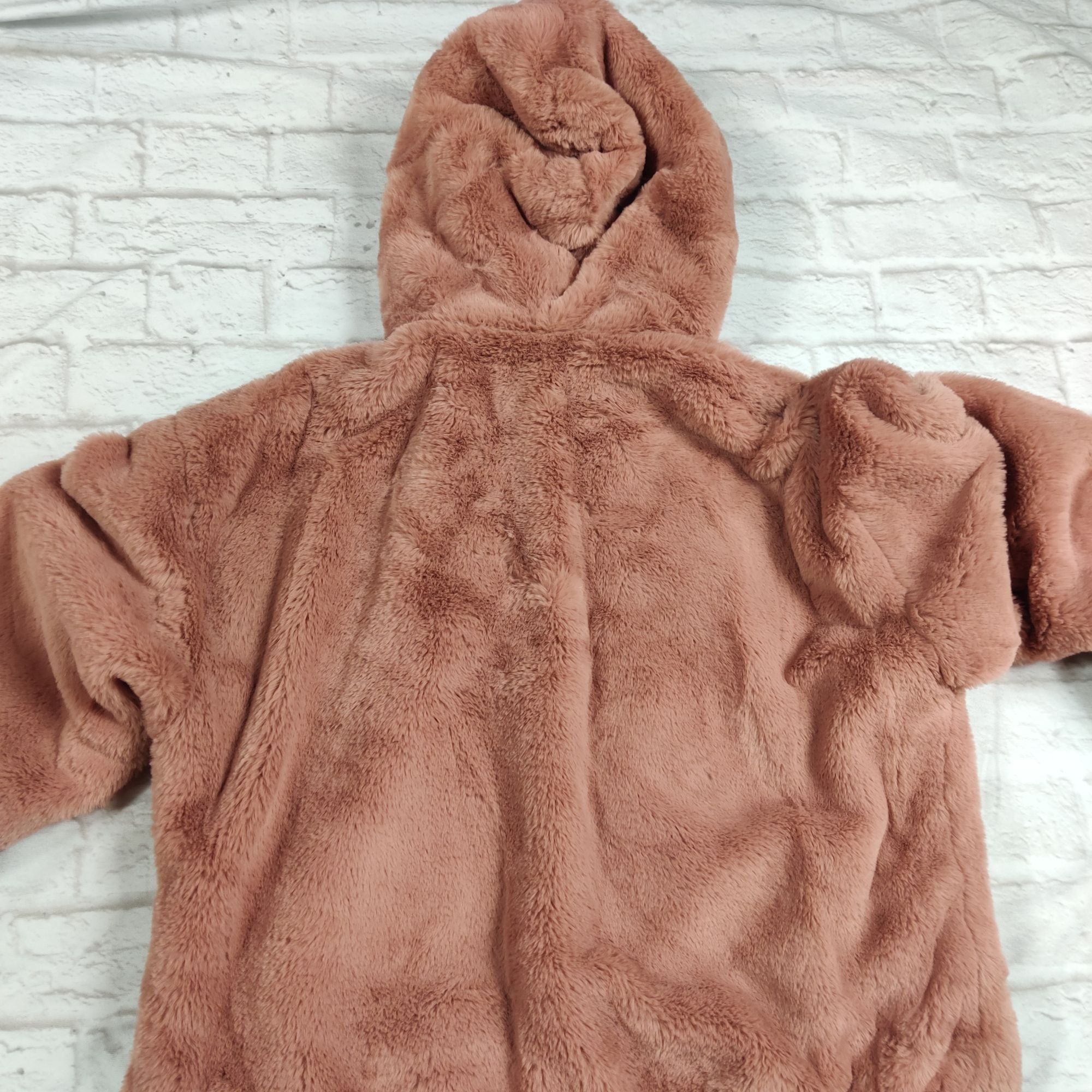 Lucky Brand Lucky Brand L Womens Pink Faux Fur Hooded Jacket Rose Gold Z Size L / US 10 / IT 46 - 4 Thumbnail
