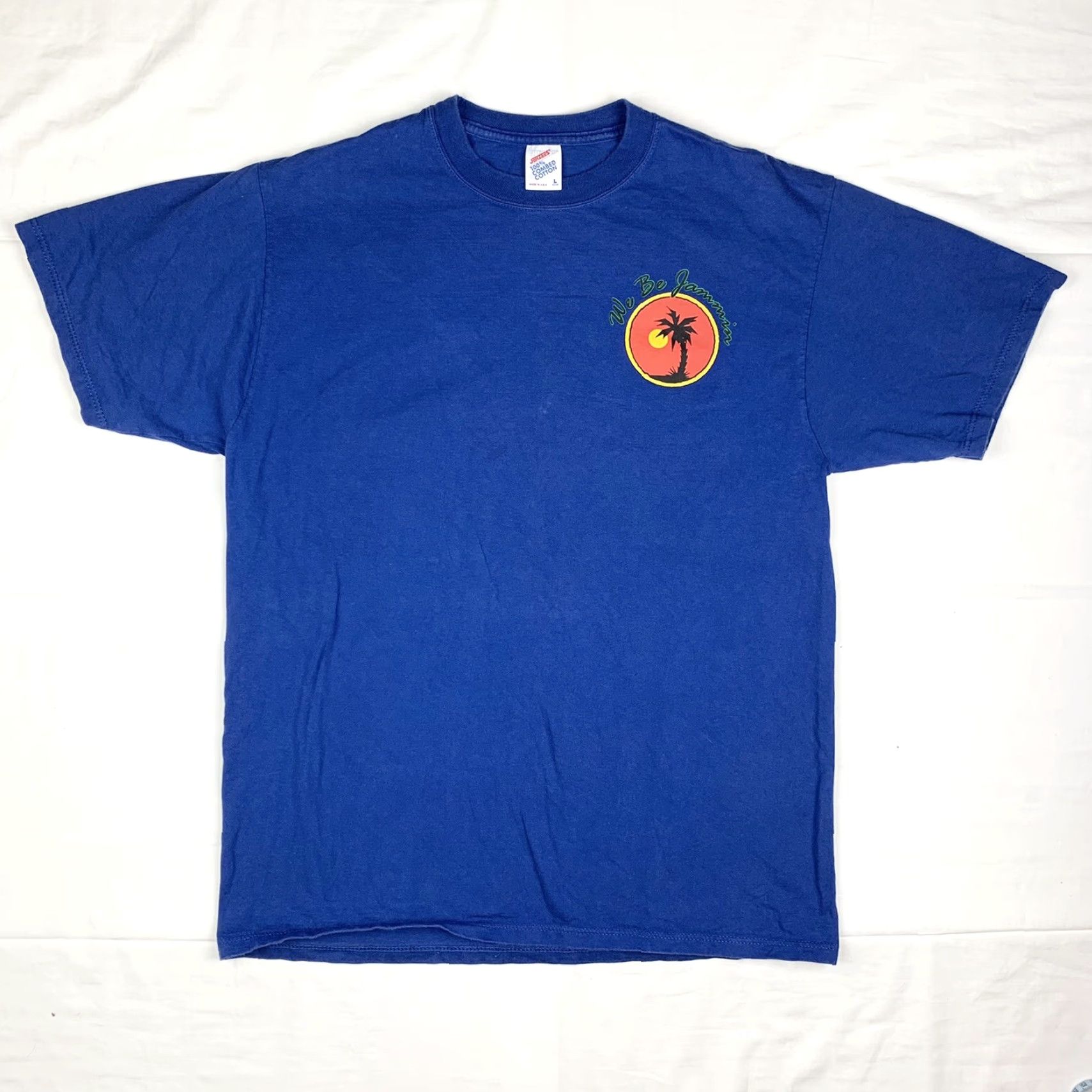 Jerzees VINTAGE Nags Head North Carolina T Shirt LARGE Blue 90s Jerzees Men Short Sleeve Made In USA Size US L / EU 52-54 / 3 - 3 Thumbnail