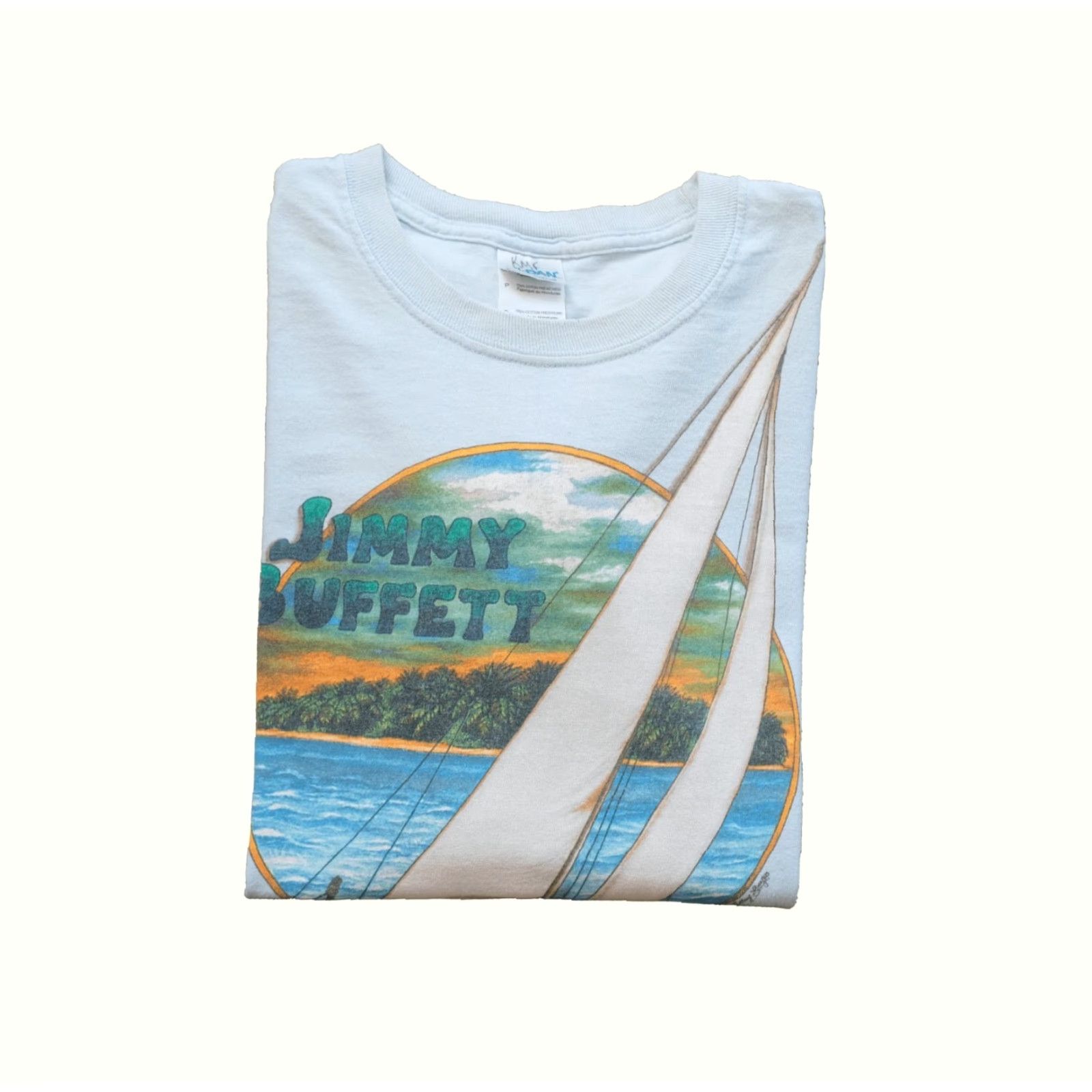 Gildan VINTAGE Gildan T-Shirt Mens S Blue Jimmy Buffett This Ones For You Yacht Rock Music Tour VTG Y2K 2000s Rock Crew Neck Long Sleeve Cotton Size US S / EU 44-46 / 1 - 2 Thumbnail