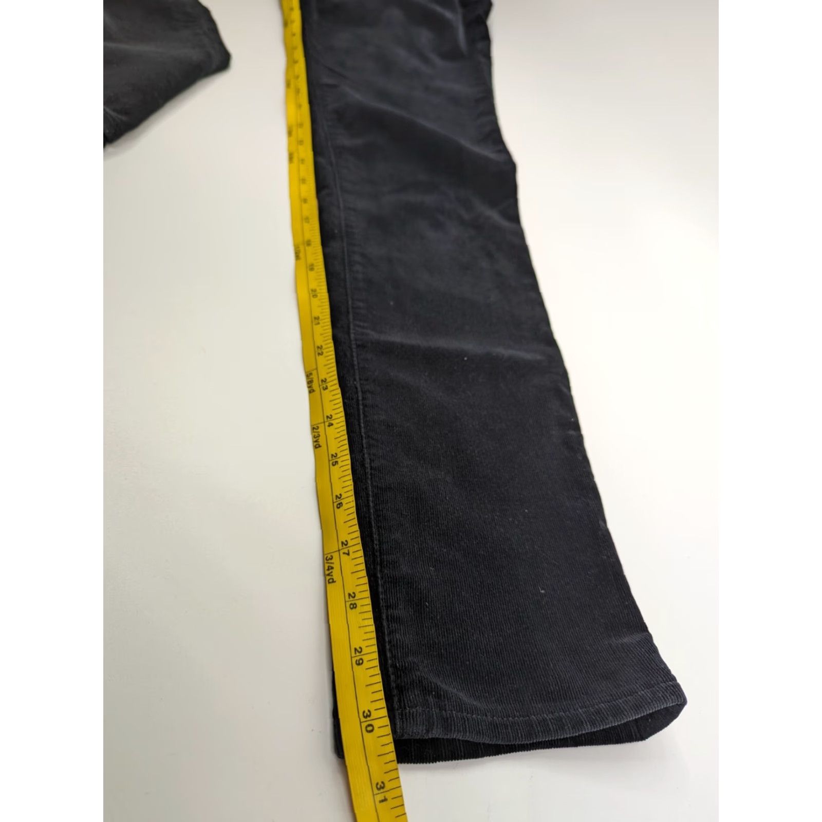 Vintage AG Adriano Goldschmied The Stilt Cigarette Leg Corduroy Pants Women's 26R Black Size 26" / US 2 / IT 38 - 6 Thumbnail