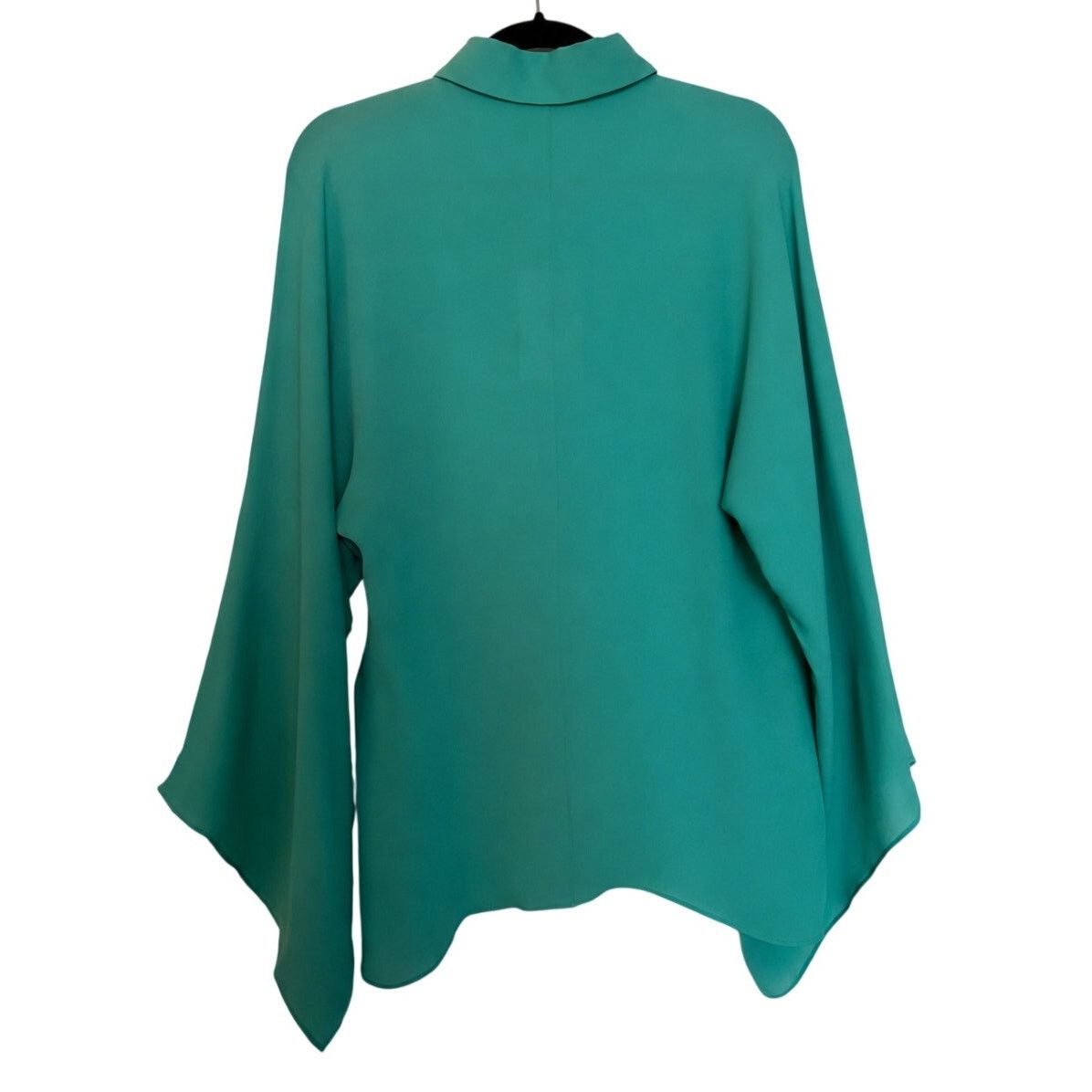 Emilio Pucci Emilio Pucci NWT Teal Silk Shirt Size M / US 6-8 / IT 42-44 - 2 Thumbnail