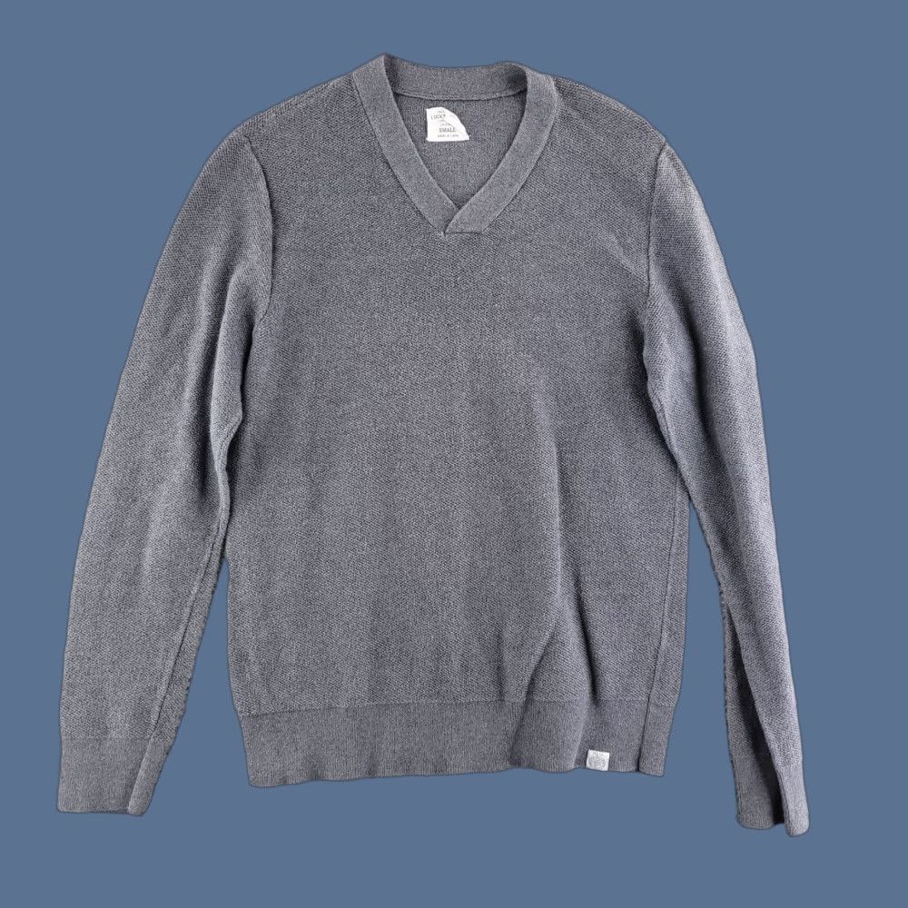 Lucky Brand Lucky Brand Sweater Mens Small Gray Knit V Neck Slim Fit Size US S / EU 44-46 / 1 - 1 Thumbnail