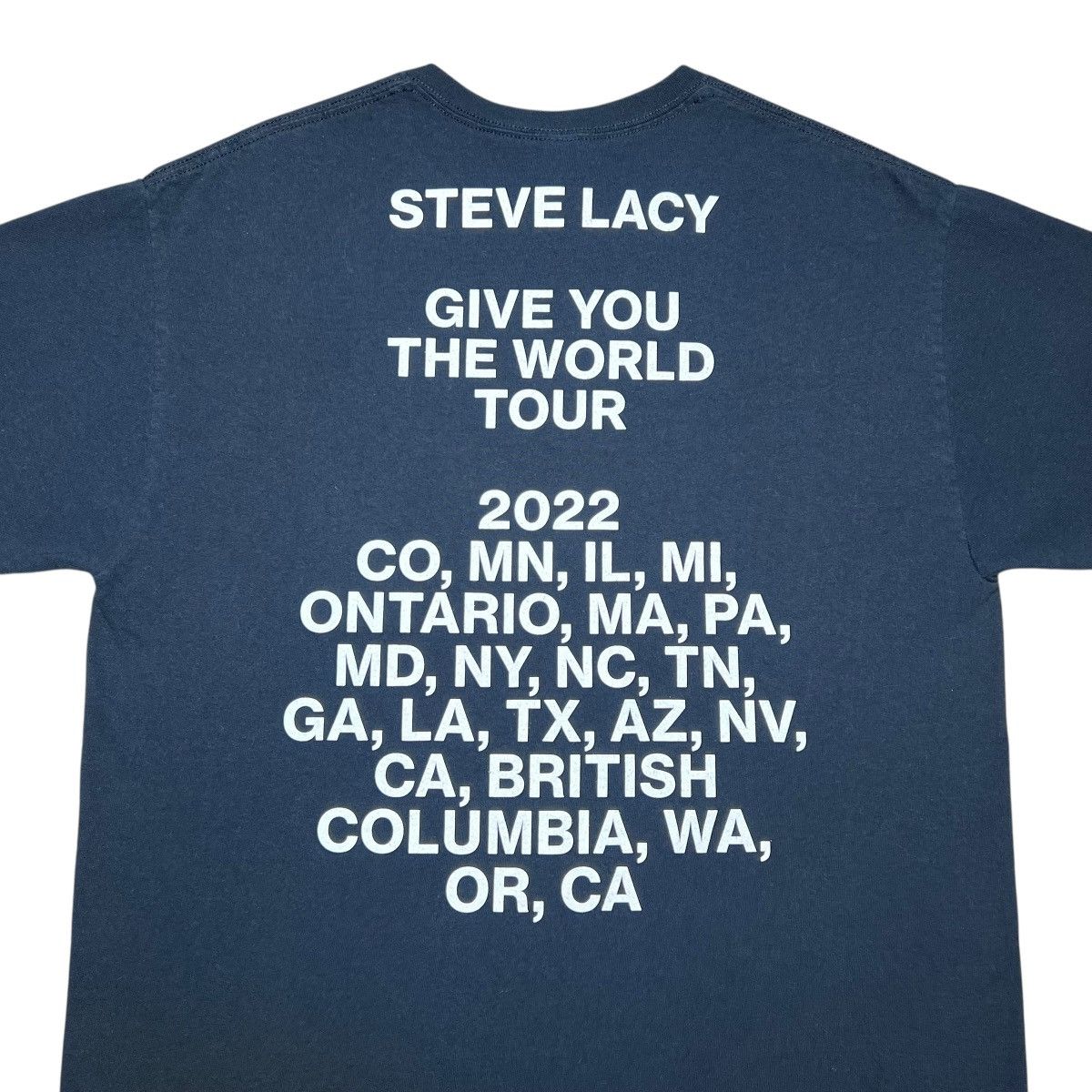 Band Tees 2022 Steve Lacy Give You The World Tour Gemini Album Tee Size US L / EU 52-54 / 3 - 9 Thumbnail