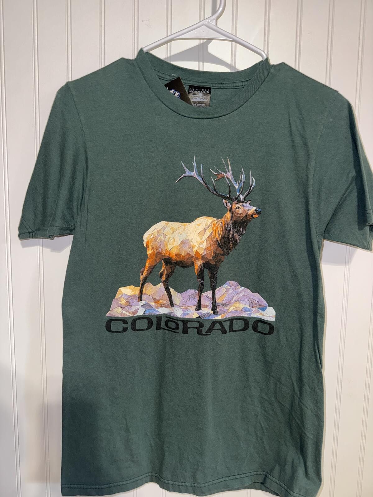 Other Prairie Mountain Colorado Elk Geometric Graphic Tee Green S Size US S / EU 44-46 / 1 - 1 Thumbnail