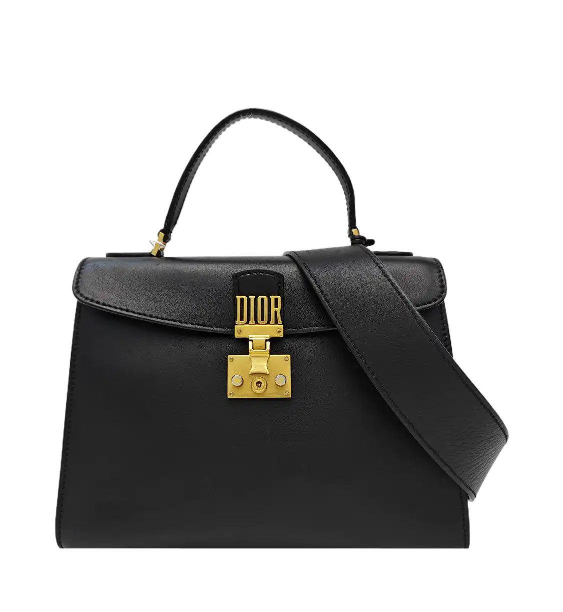 Dior DIOR Dioraddict black cowhide leather shoulder bag handbag crossbody bag gold ha Size ONE SIZE - 1 Thumbnail