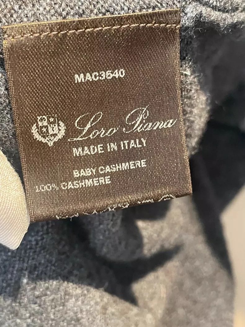 Loro Piana LORO PIANA Black and blue gray goat cashmere sweater Size XL / US 12-14 / IT 48-50 - 7 Thumbnail