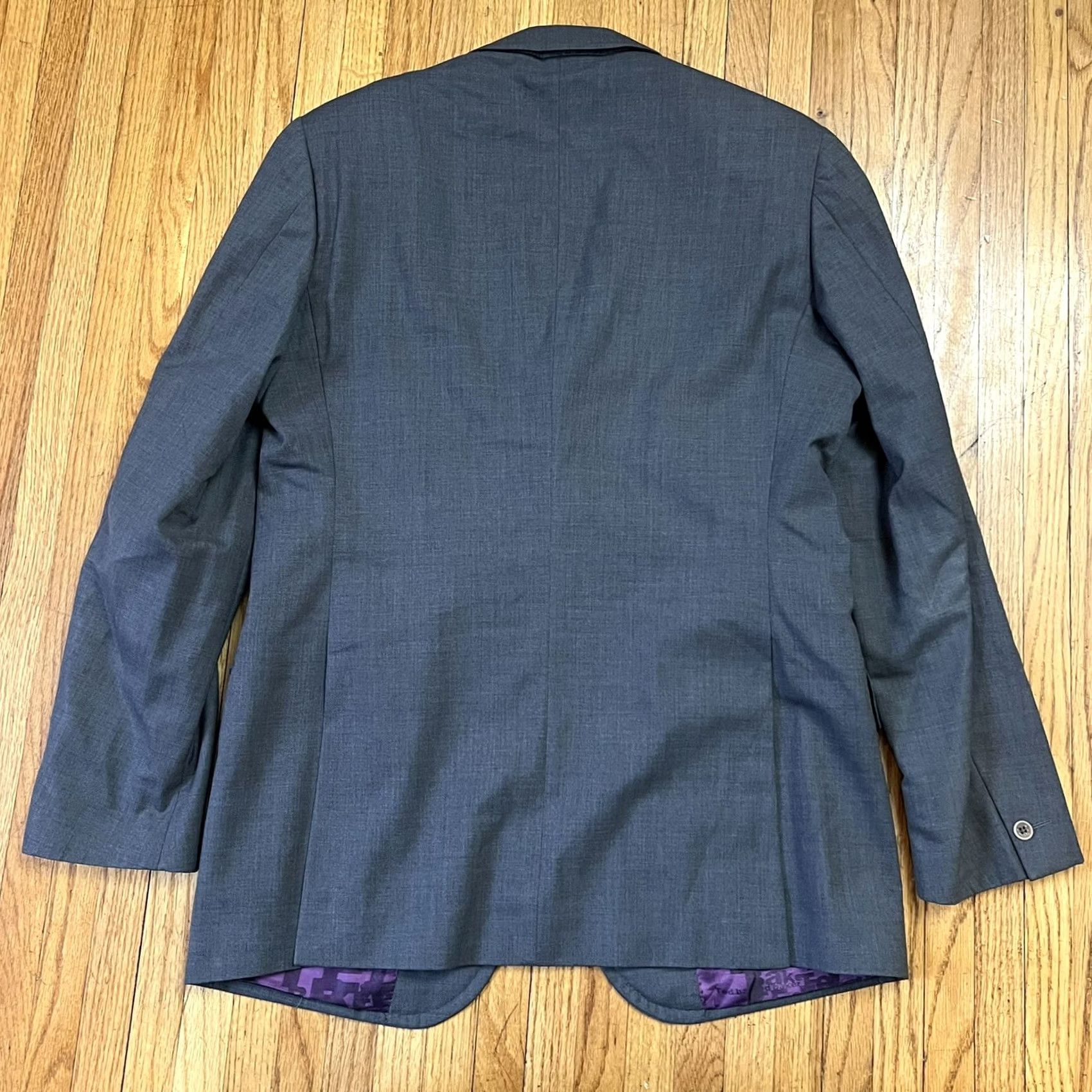 Ted Baker TED BAKER Suit Blazer Sport Coat Jacket 40R Gray Wool Lined Mens Size 40R - 2 Thumbnail