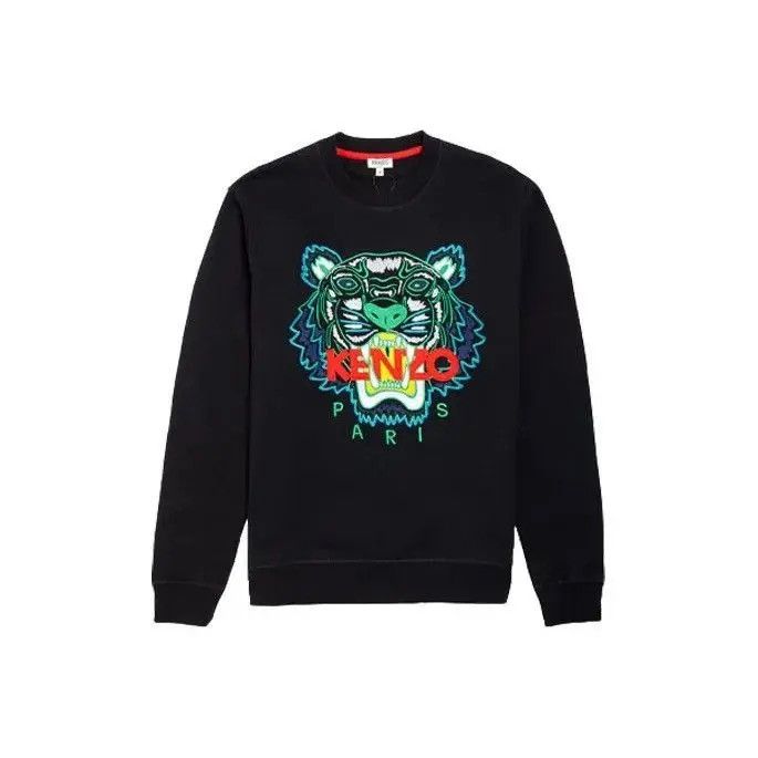 Kenzo Kenzo Black Tiger Logo Embroidered Sweatshirt Size US M / EU 48-50 / 2 - 1 Thumbnail