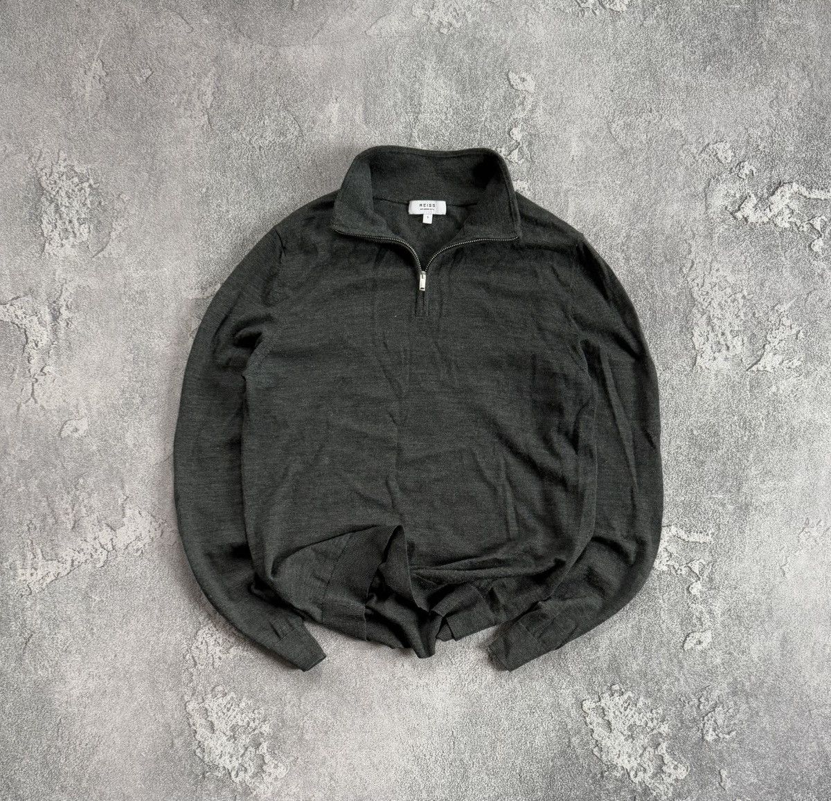Reiss S wool 1/4 zip sweater knitwear jumper pullover